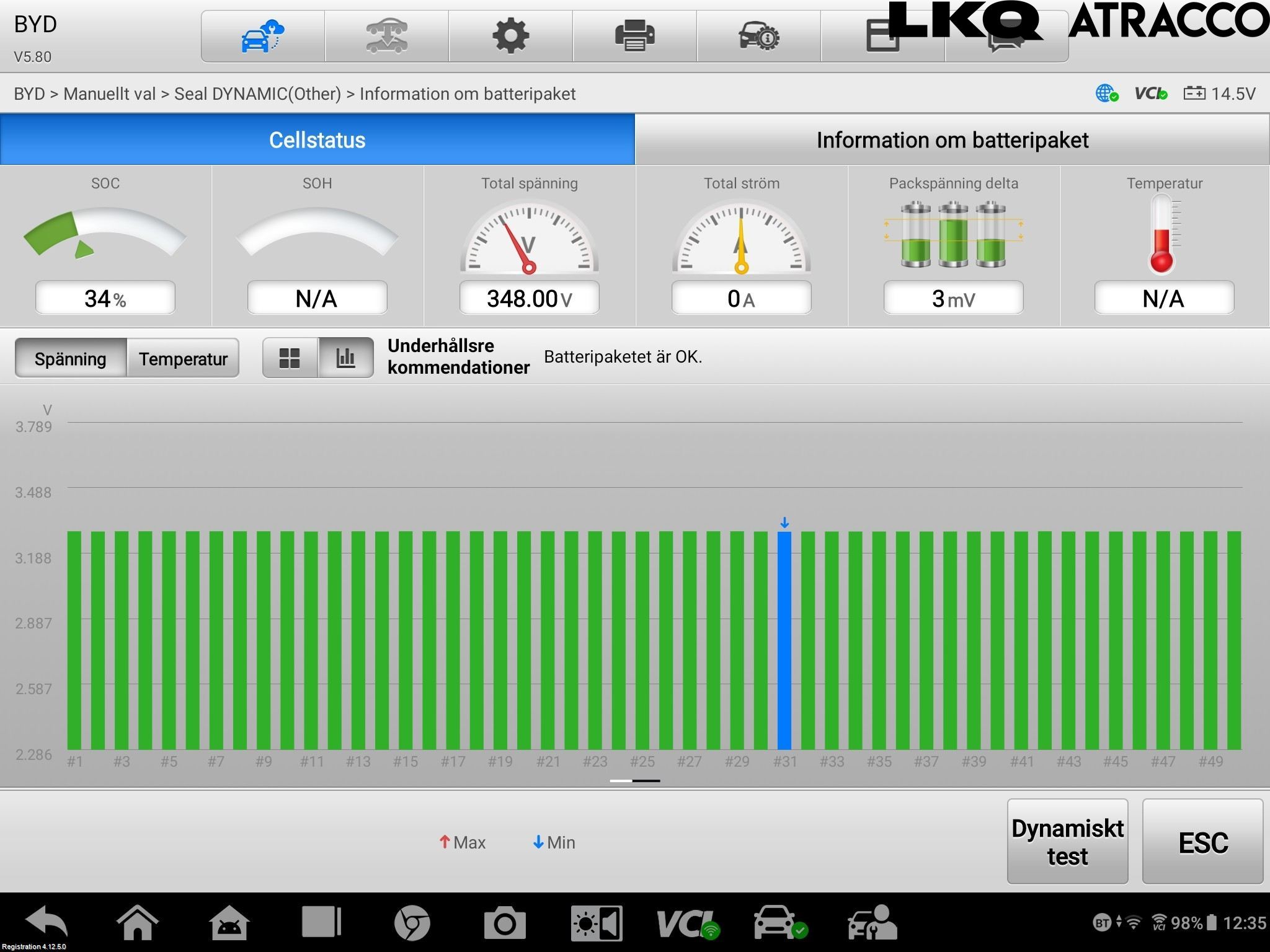 BYD SEAL U 24- Batteri Högspänning