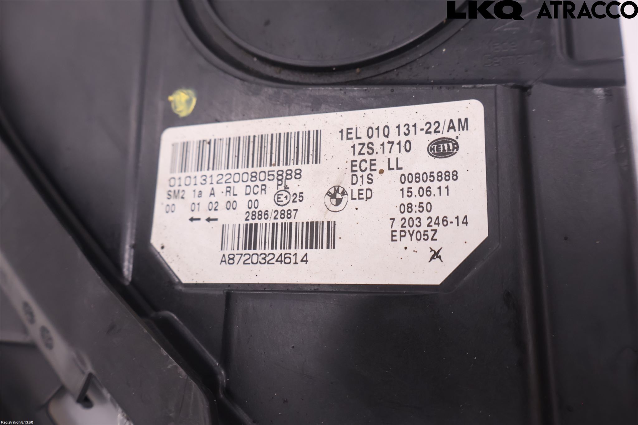 BMW 5 F10/F11/F18 09-17 Strålkastare Höger