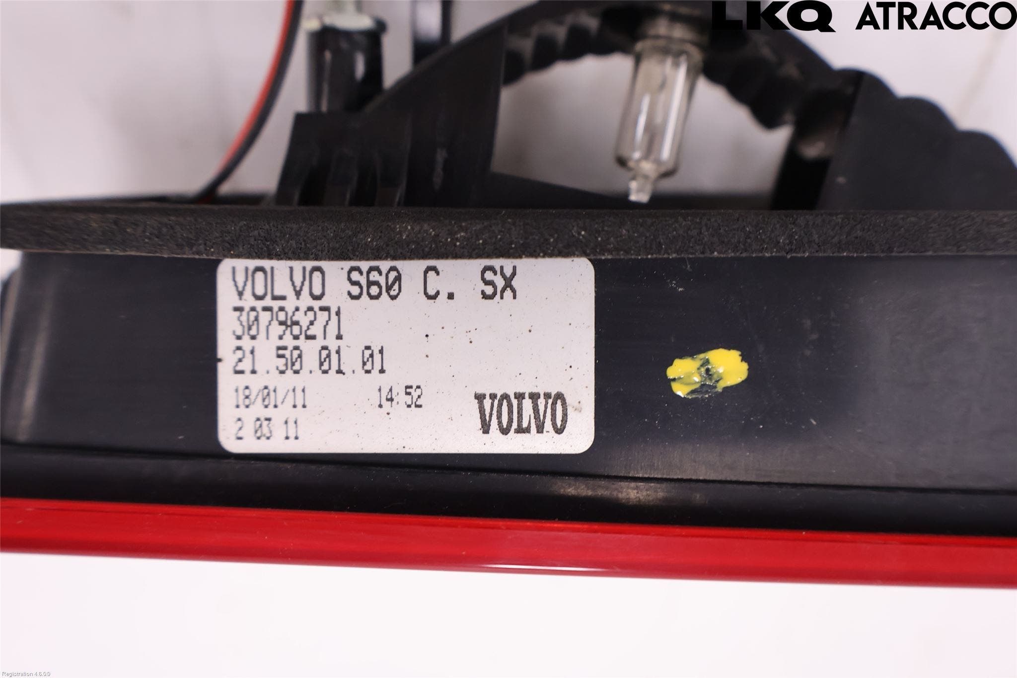 Volvo S60 11-13 Bakljus Lucka Vä