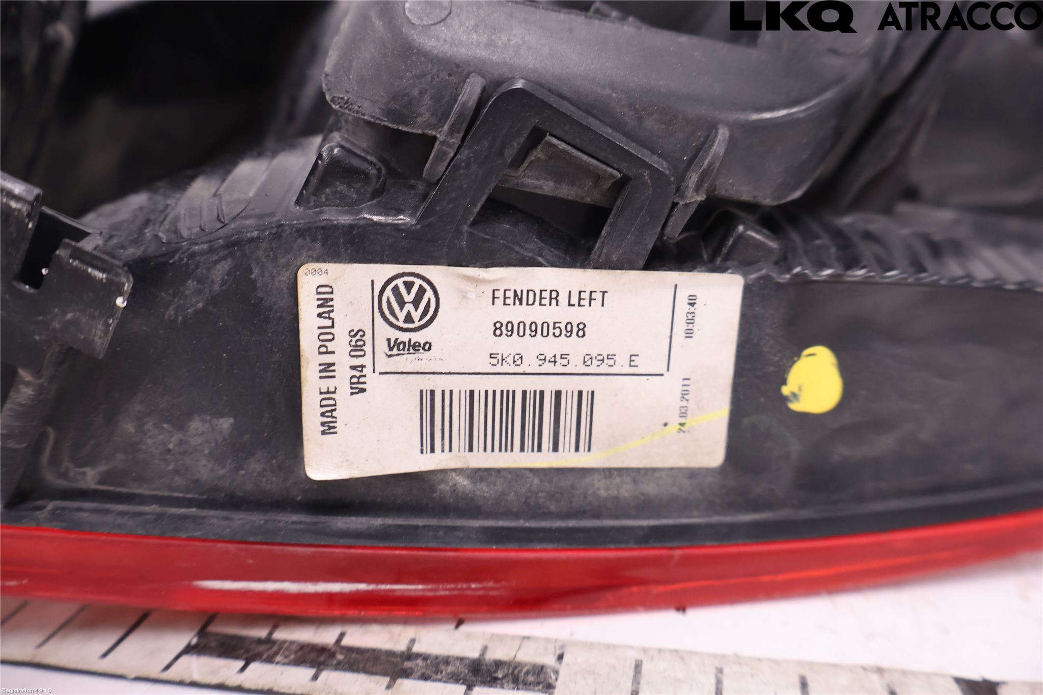 Volkswagen VW GOLF VI 09-13 Bakljus Vänster