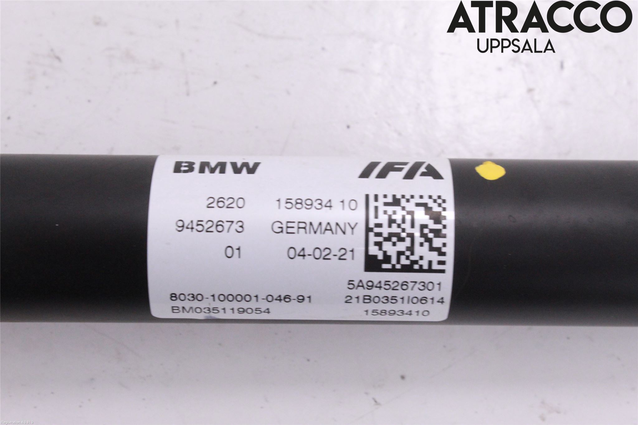 BMW 5 G30/G31/F90 17-23 Mellanaxel Främre