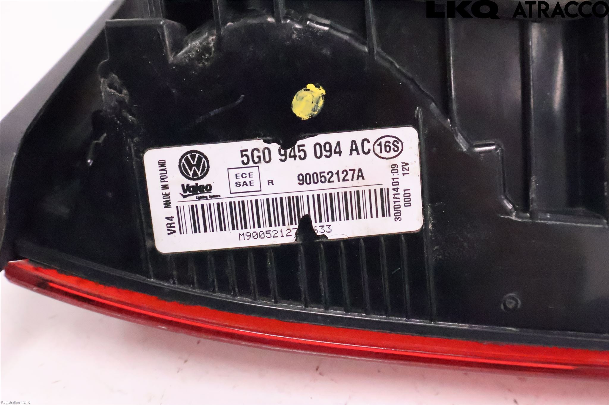 Volkswagen VW GOLF / E-GOLF VII 13-20 Bakljus Lucka Hö
