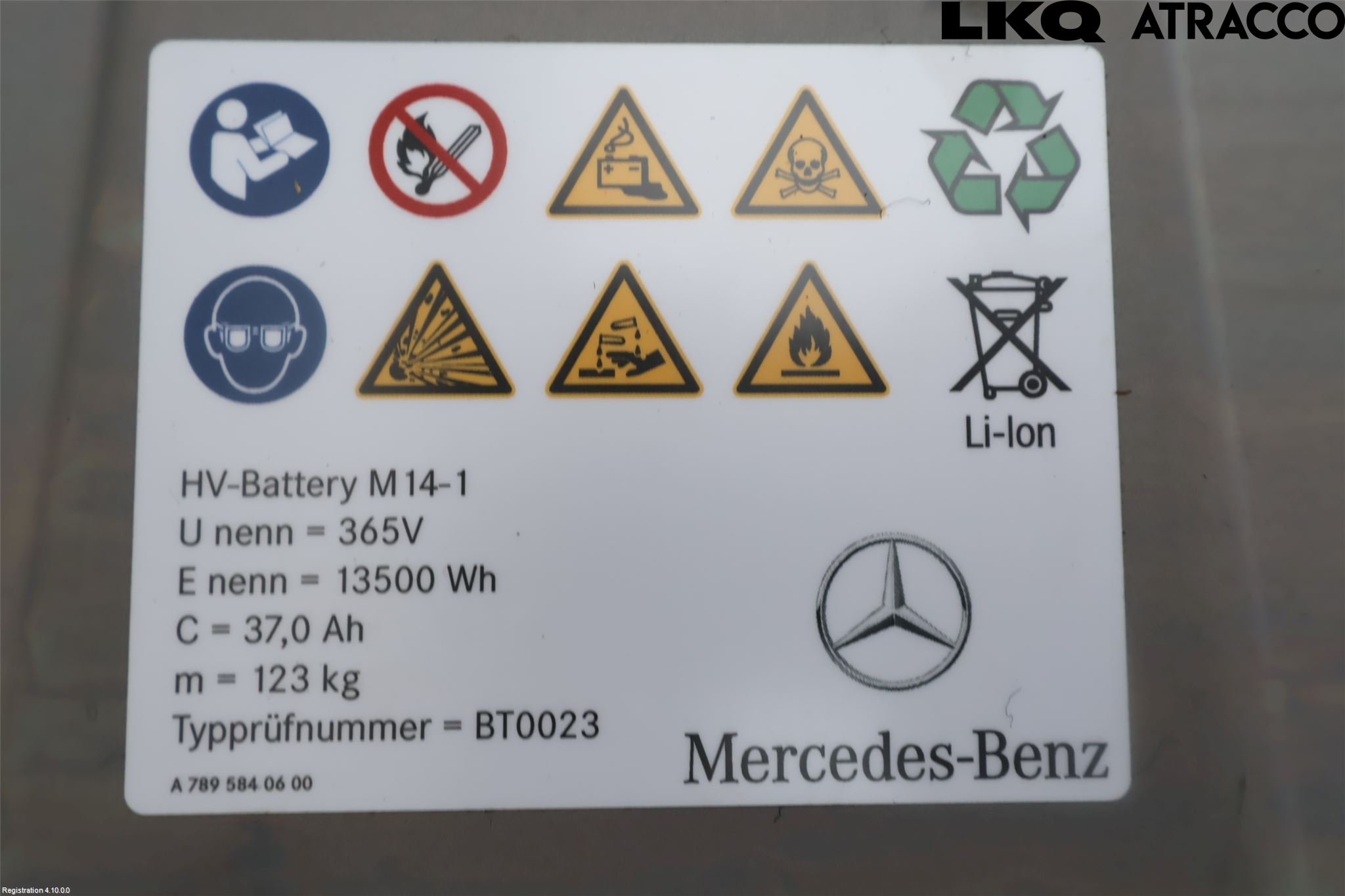 Mercedes-Benz MB C-KLASS (W205) 14-21 Batteri Högspänning