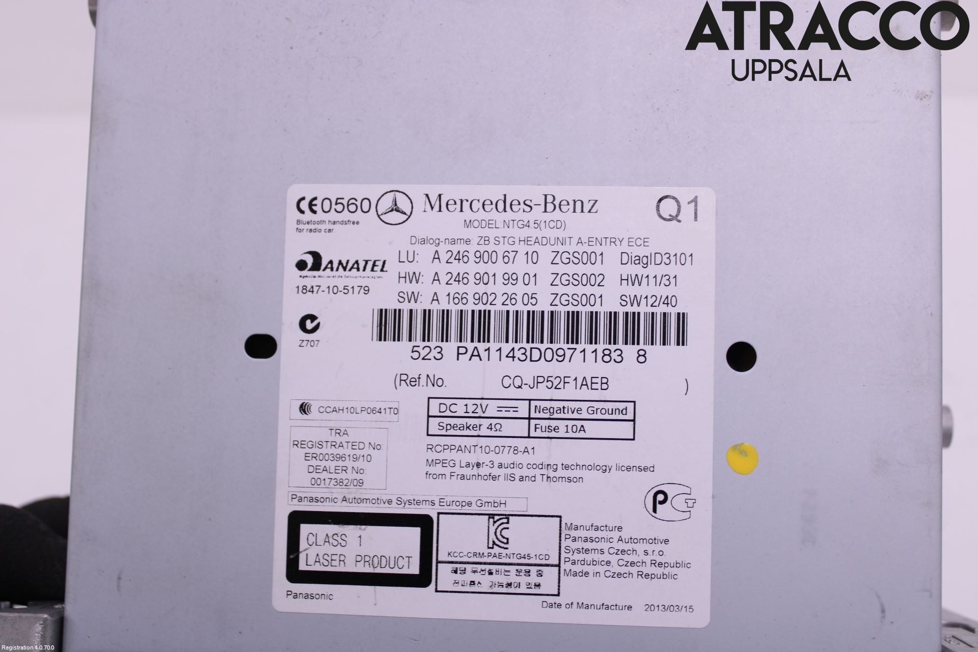 Mercedes-Benz MB A-KLASS (W176) 13-18 Gps Navigator
