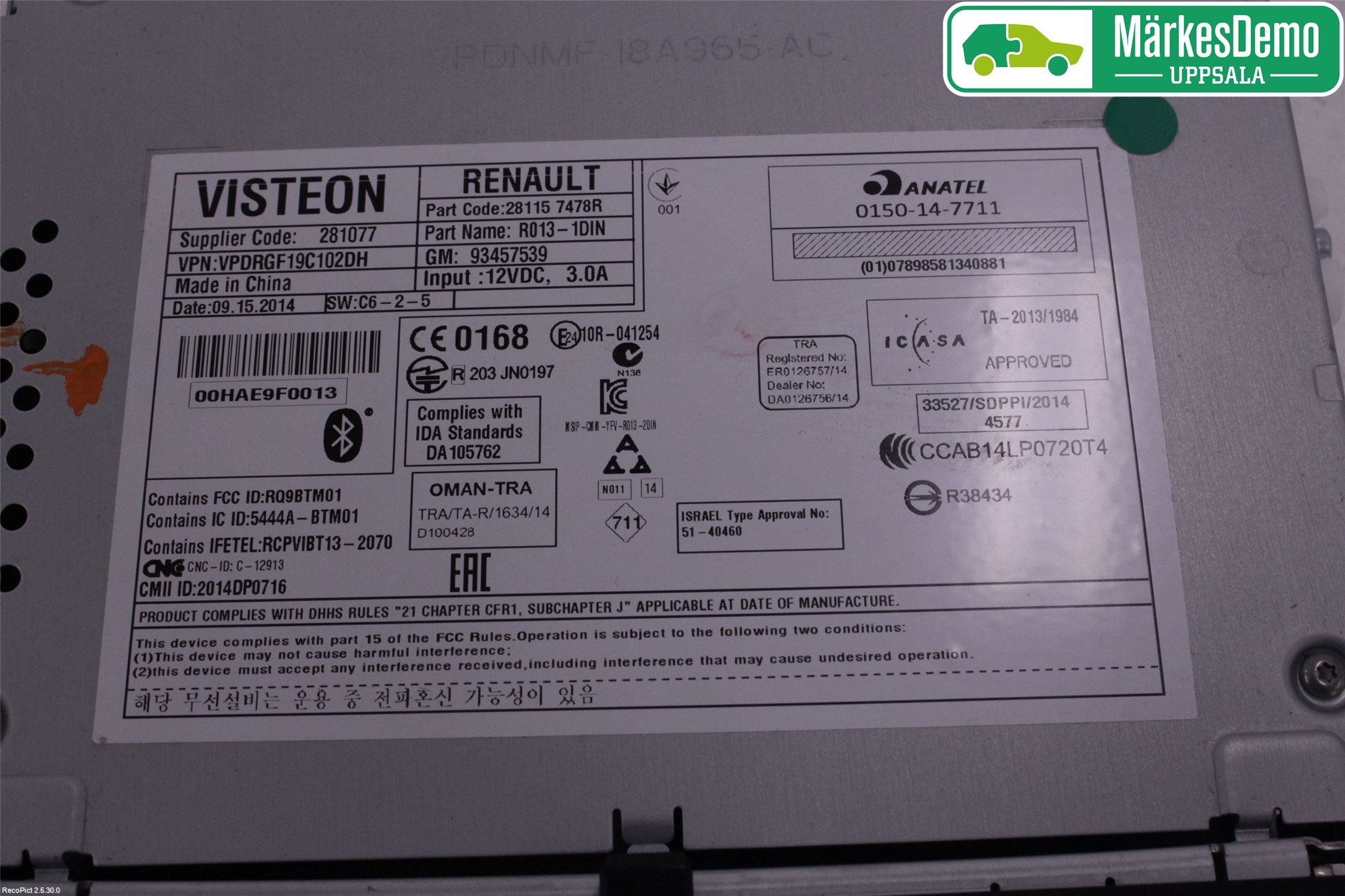Renault TRAFIC/E-TECH 15- Cd Radio - Multimediapanel