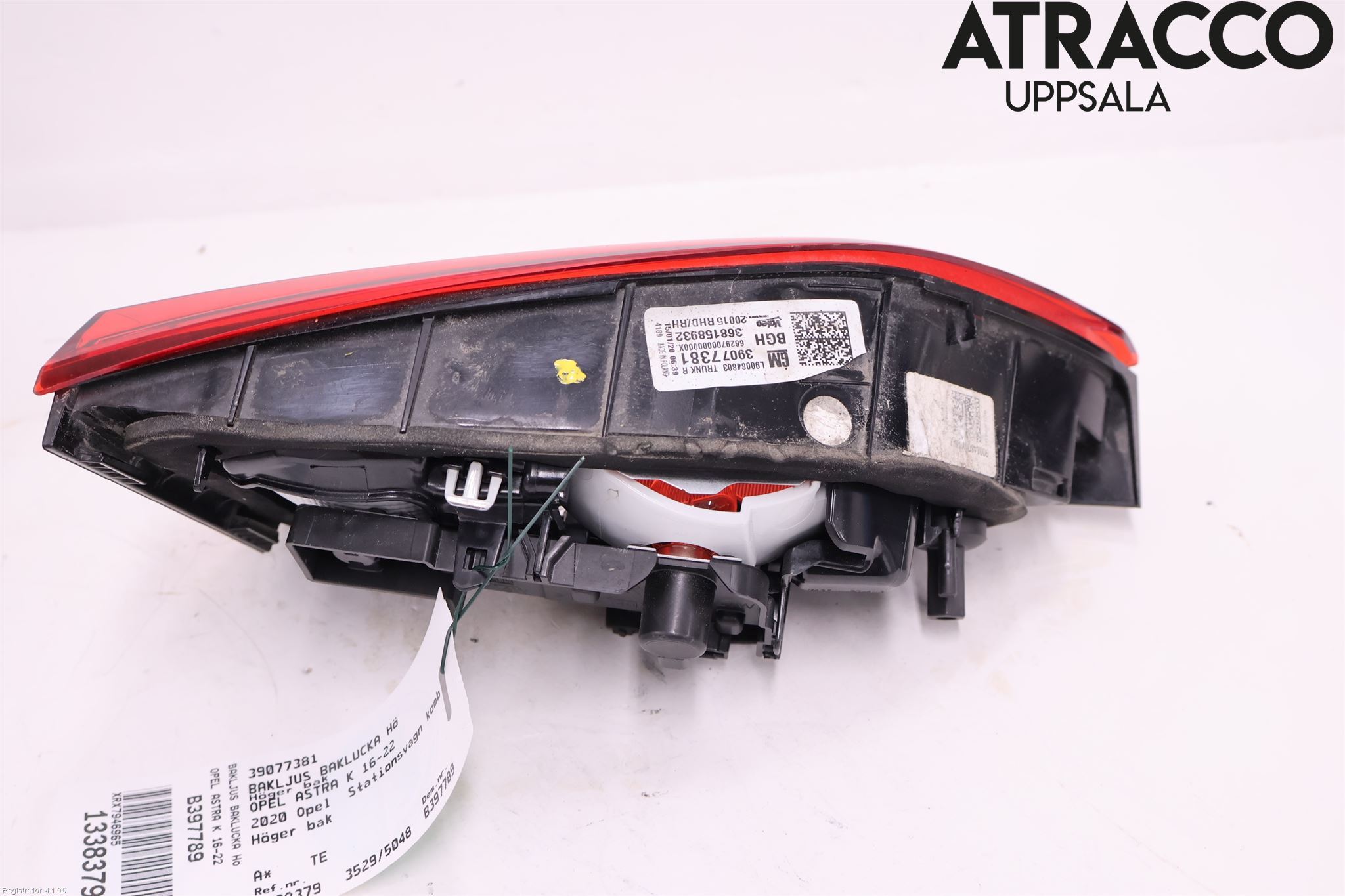 Opel ASTRA K 16-22 Bakljus Lucka Hö