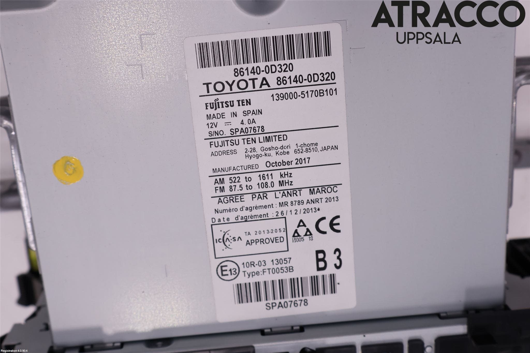 Toyota YARIS XP130 15-20 Cd Radio - Multimediapanel