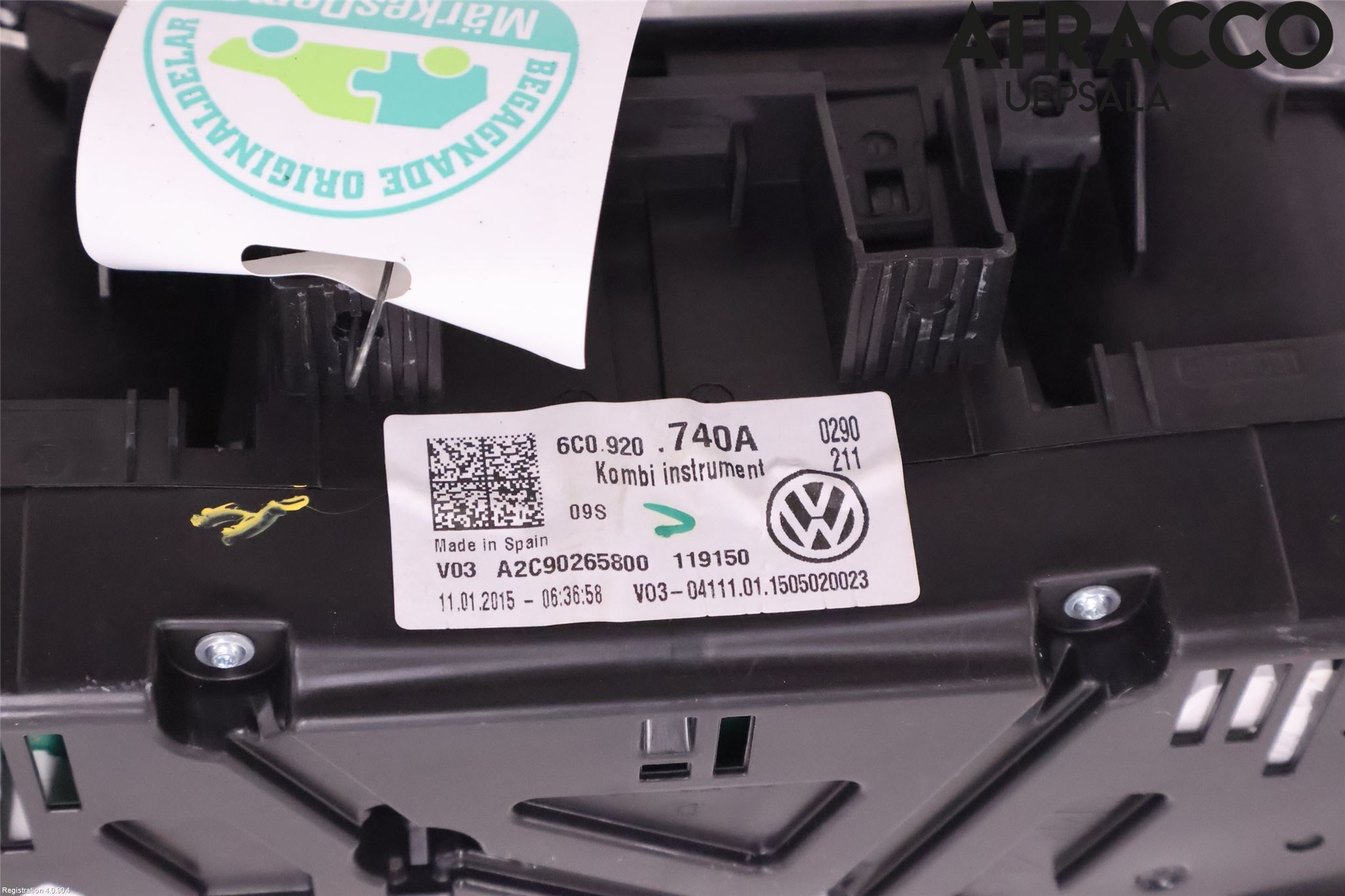 Volkswagen VW POLO 10-17 Instrument Komb