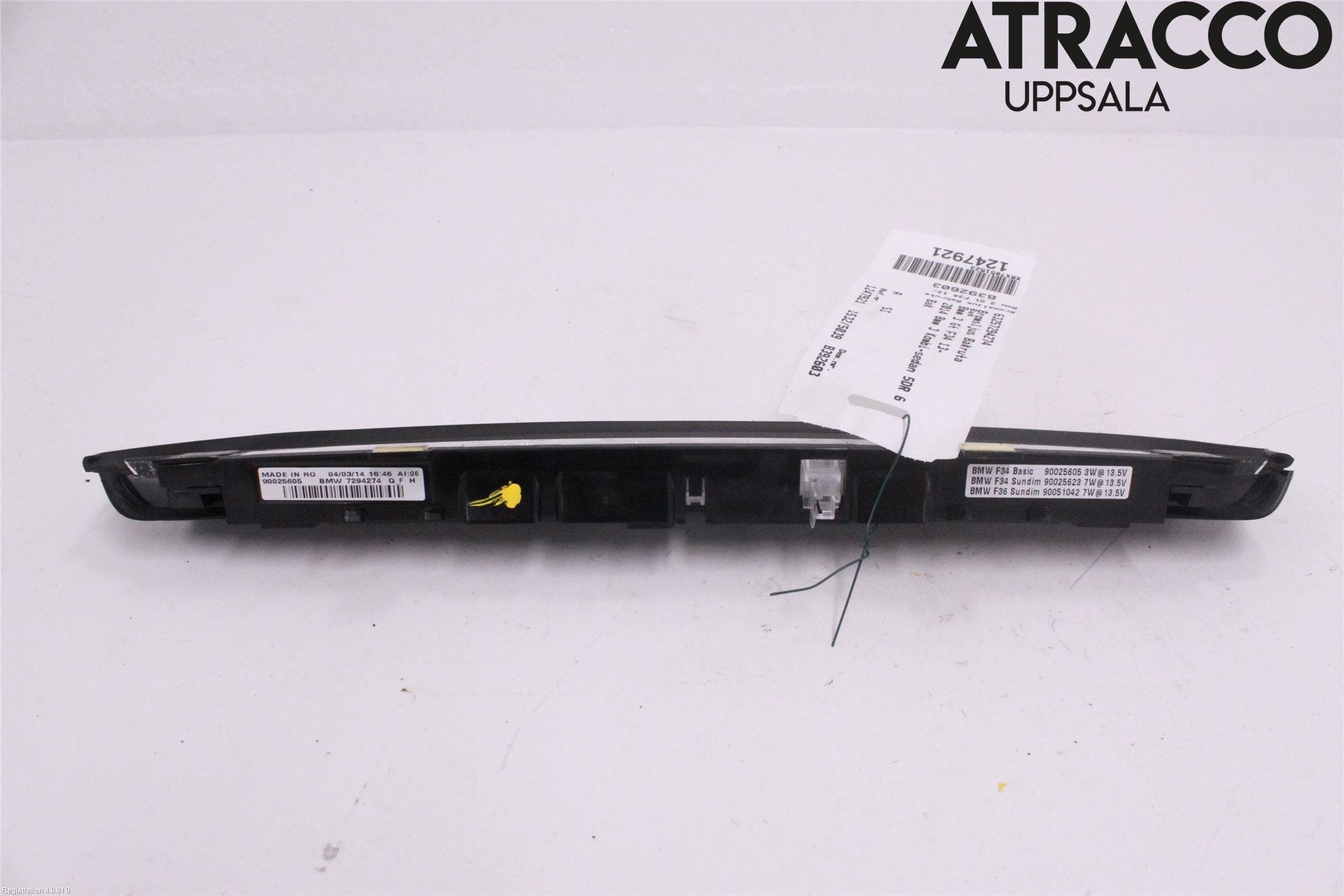 BMW 3 GT F34 13-19 Bromsljus Bakruta