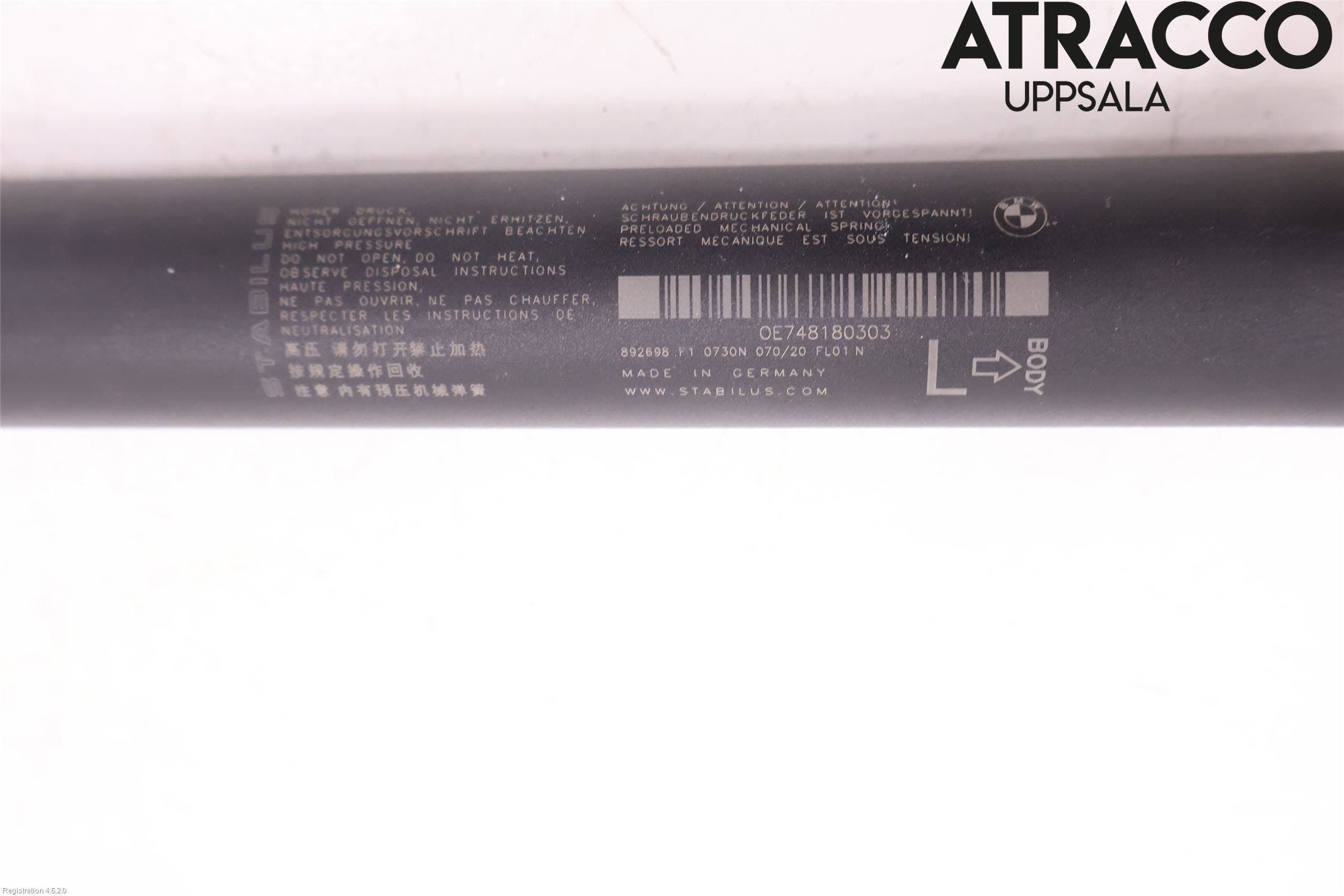 BMW X1 F48 15-22 Gasfjäder Baklucka