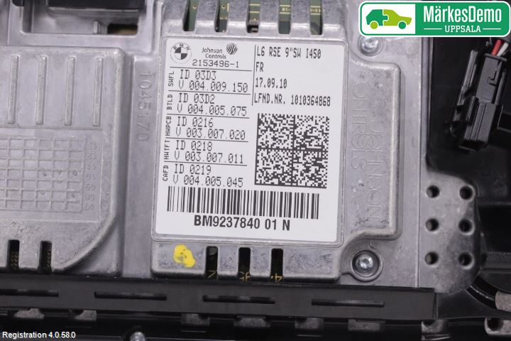 BMW 5 F10/F11/F18 09-17 Bildskärm
