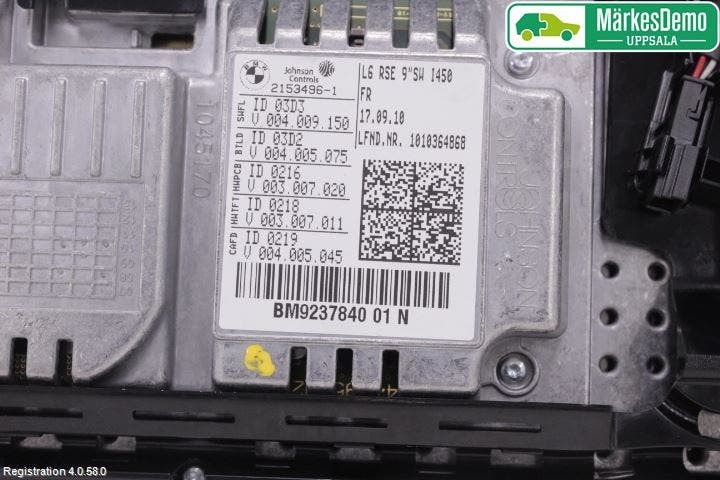 BMW 5 F10/F11/F18 09-17 Bildskärm