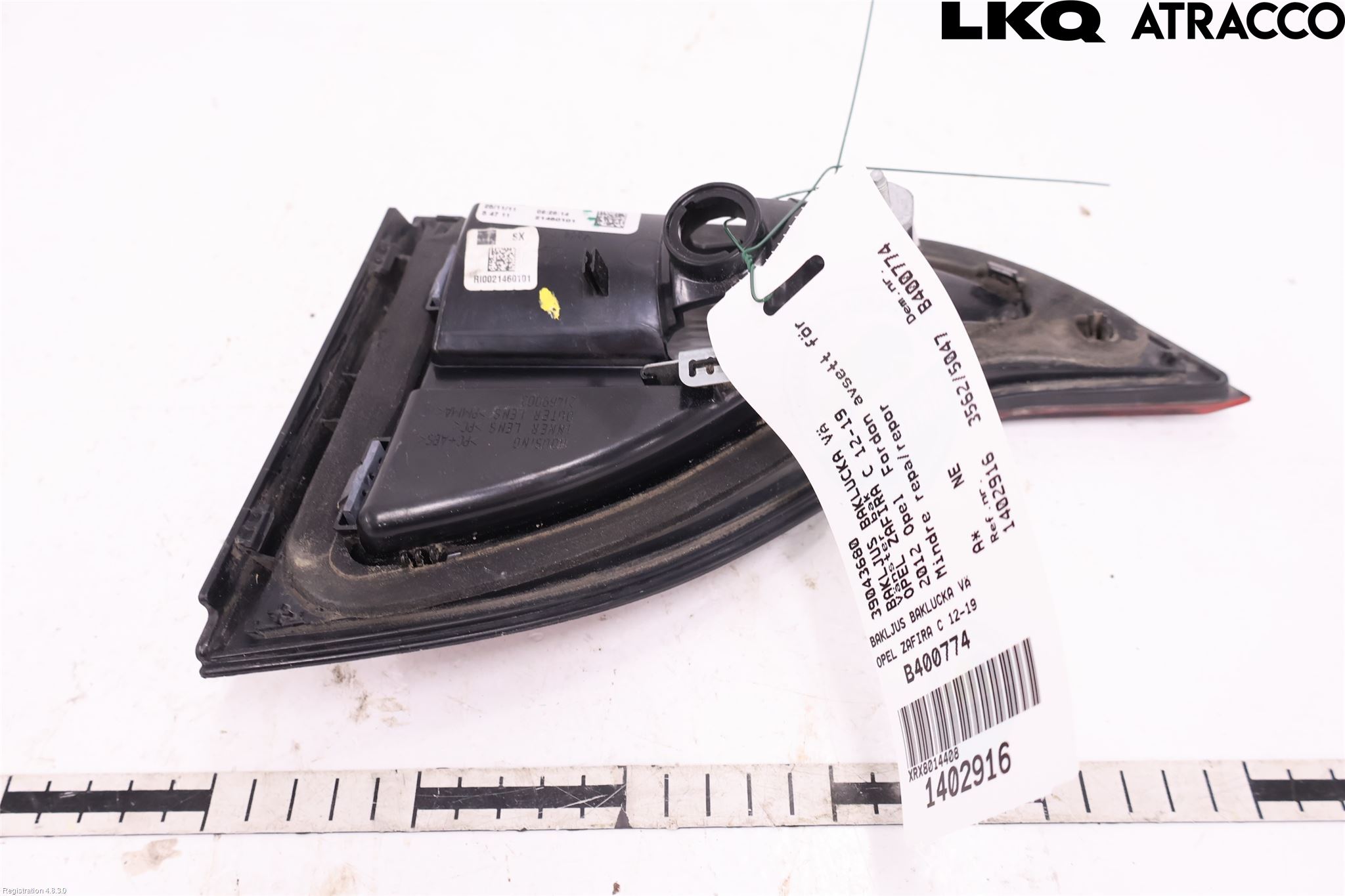 Opel ZAFIRA C 12-19 Bakljus Lucka Vä