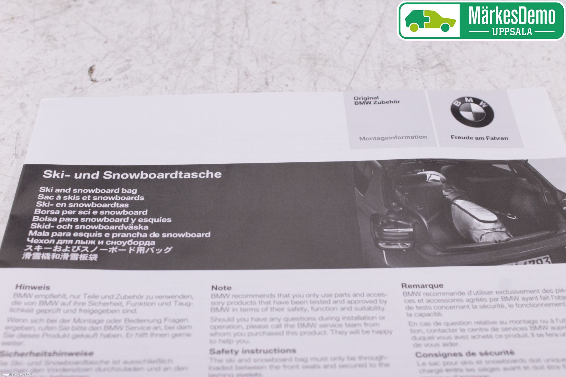 BMW 7 G11/G12 15-22 Inredning Skidfack Baksäte