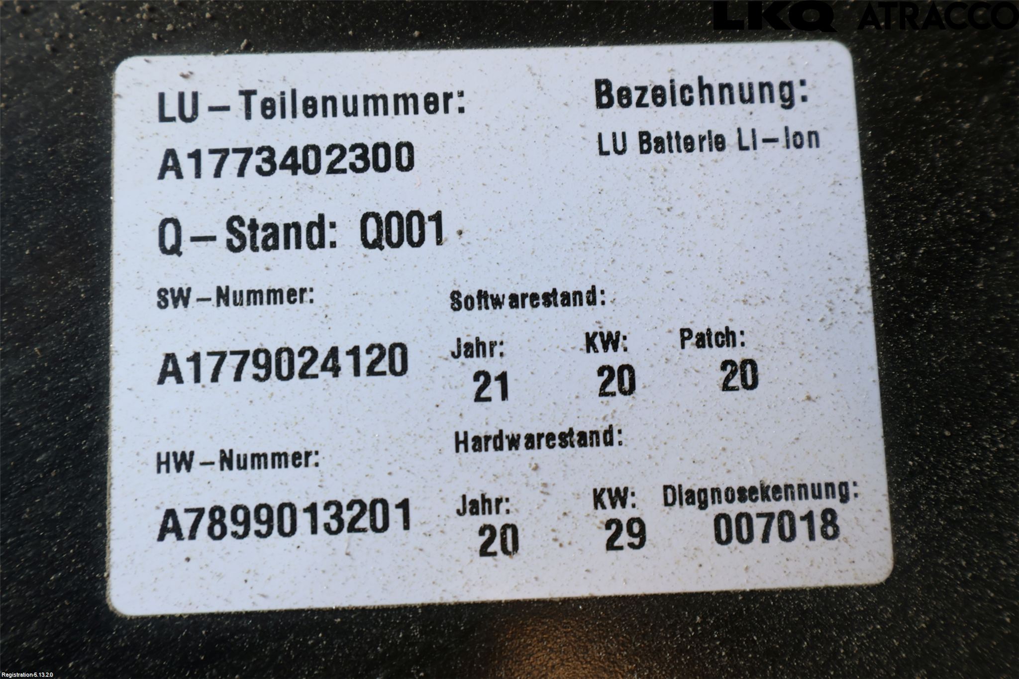 Mercedes-Benz MB CLA-KLASS (C118/X118) 19- Batteri Högspänning