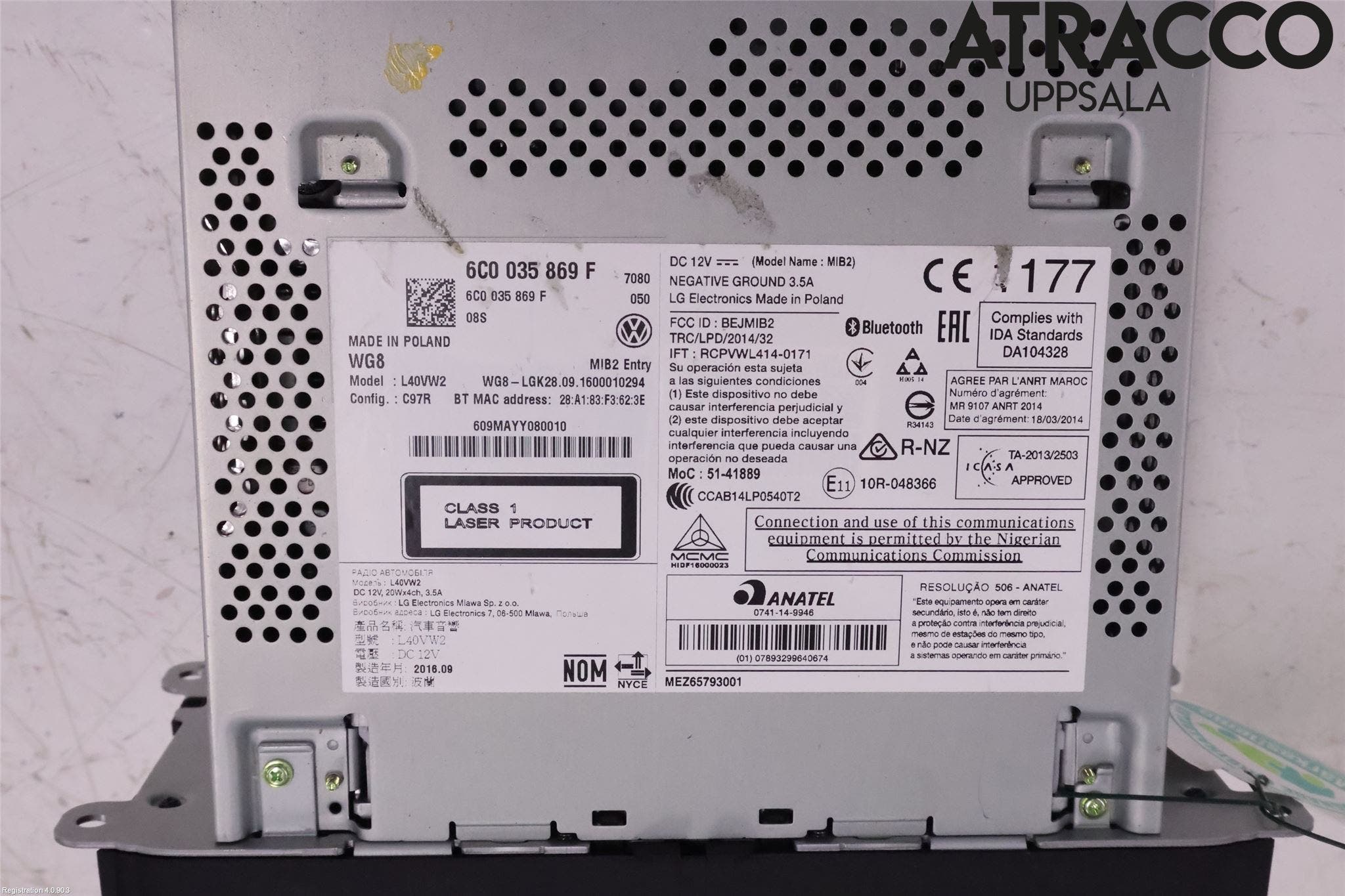 Volkswagen VW POLO 10-17 Cd Radio - Multimediapanel