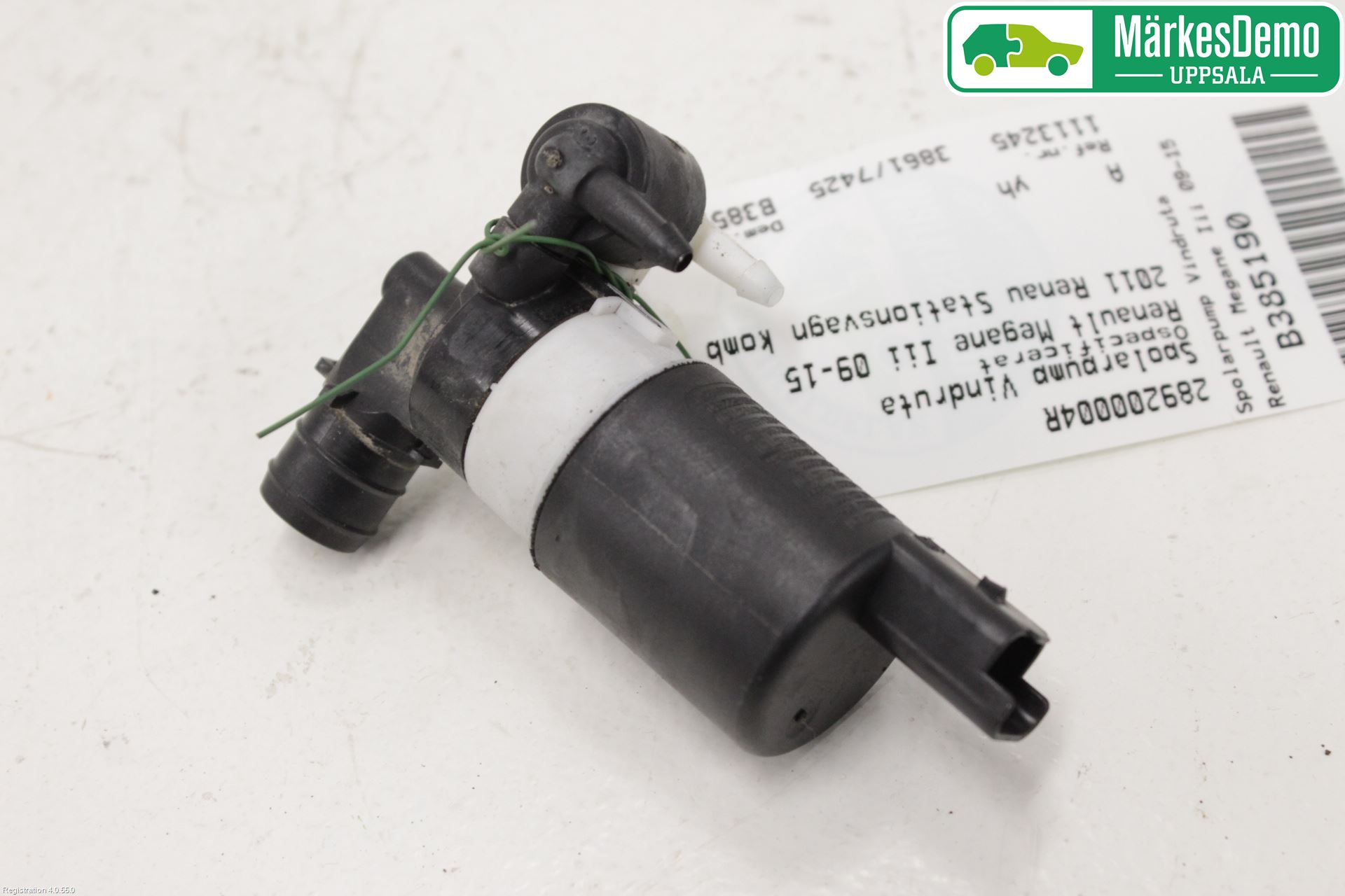 Renault MEGANE III 09-15 Spolarpump Vindruta