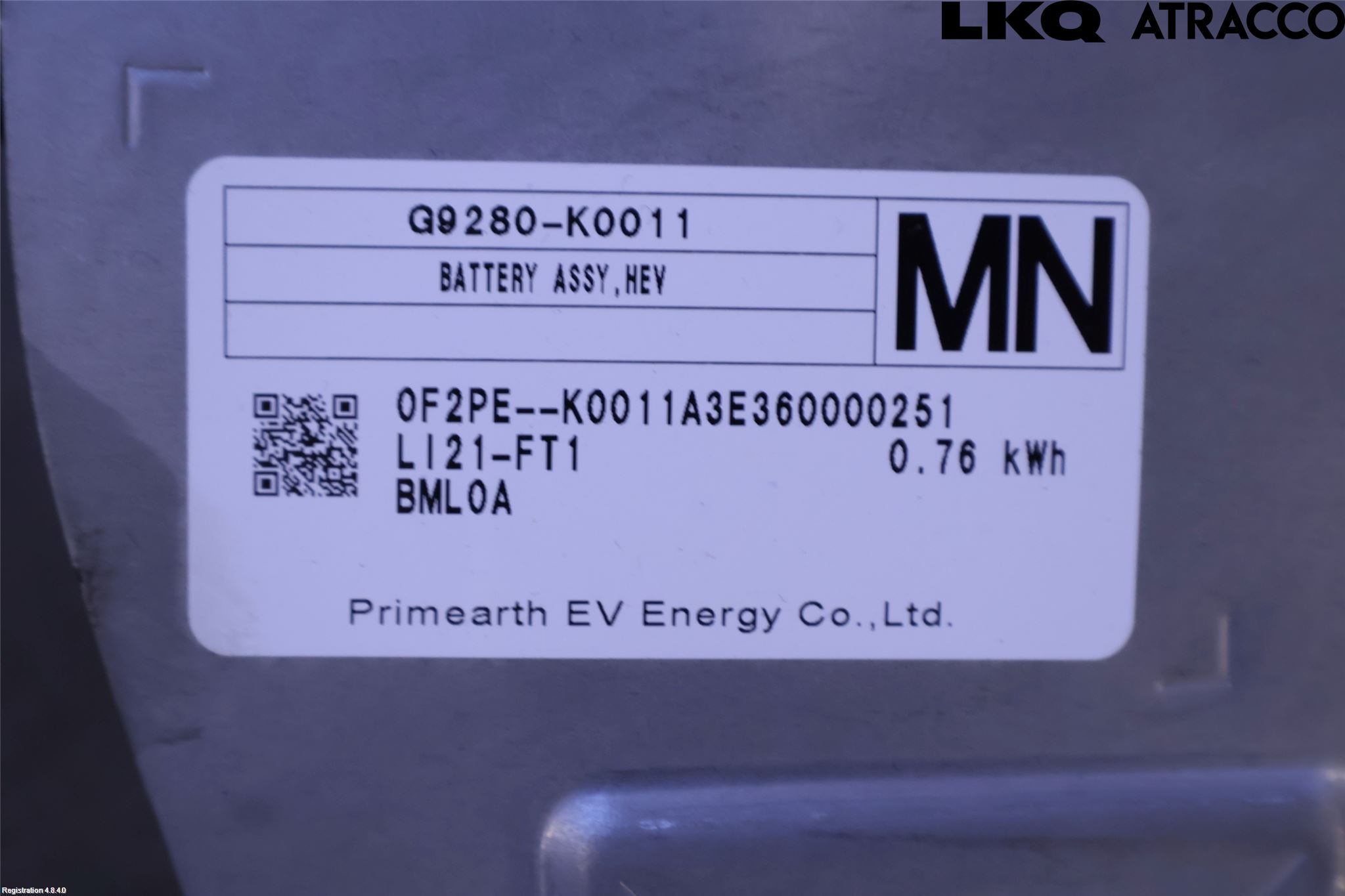 Toyota YARIS XP21 20- Batteri Högspänning