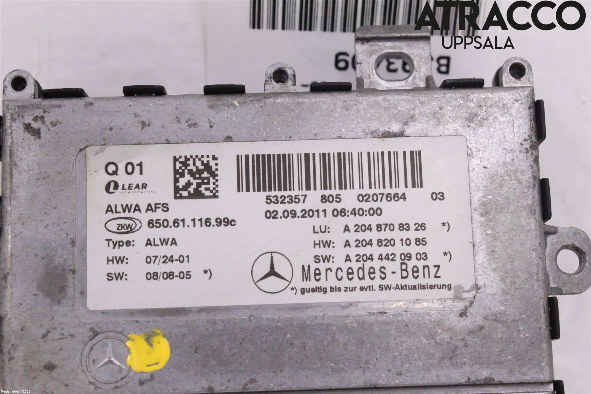 Mercedes-Benz MB GLK-KLASS (X204) 08-16 Styrenhet Strålkastare