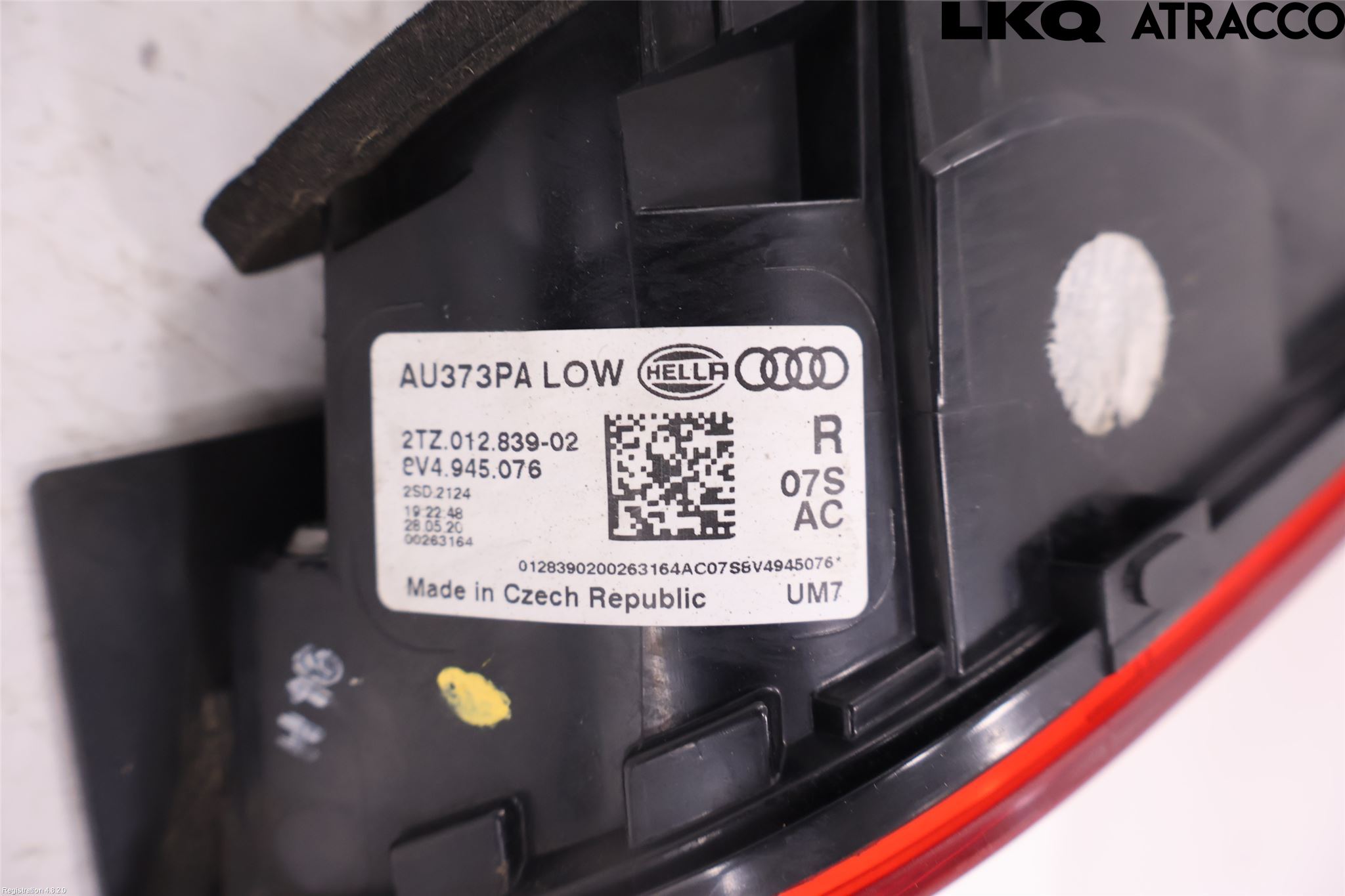 Audi A3/S3 8V 13-20 Bakljus Lucka Hö