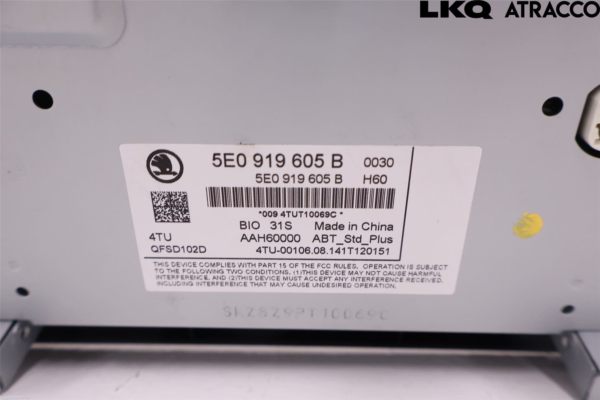 Skoda OCTAVIA (5E) 13-20 Cd Radio - Multimediapanel