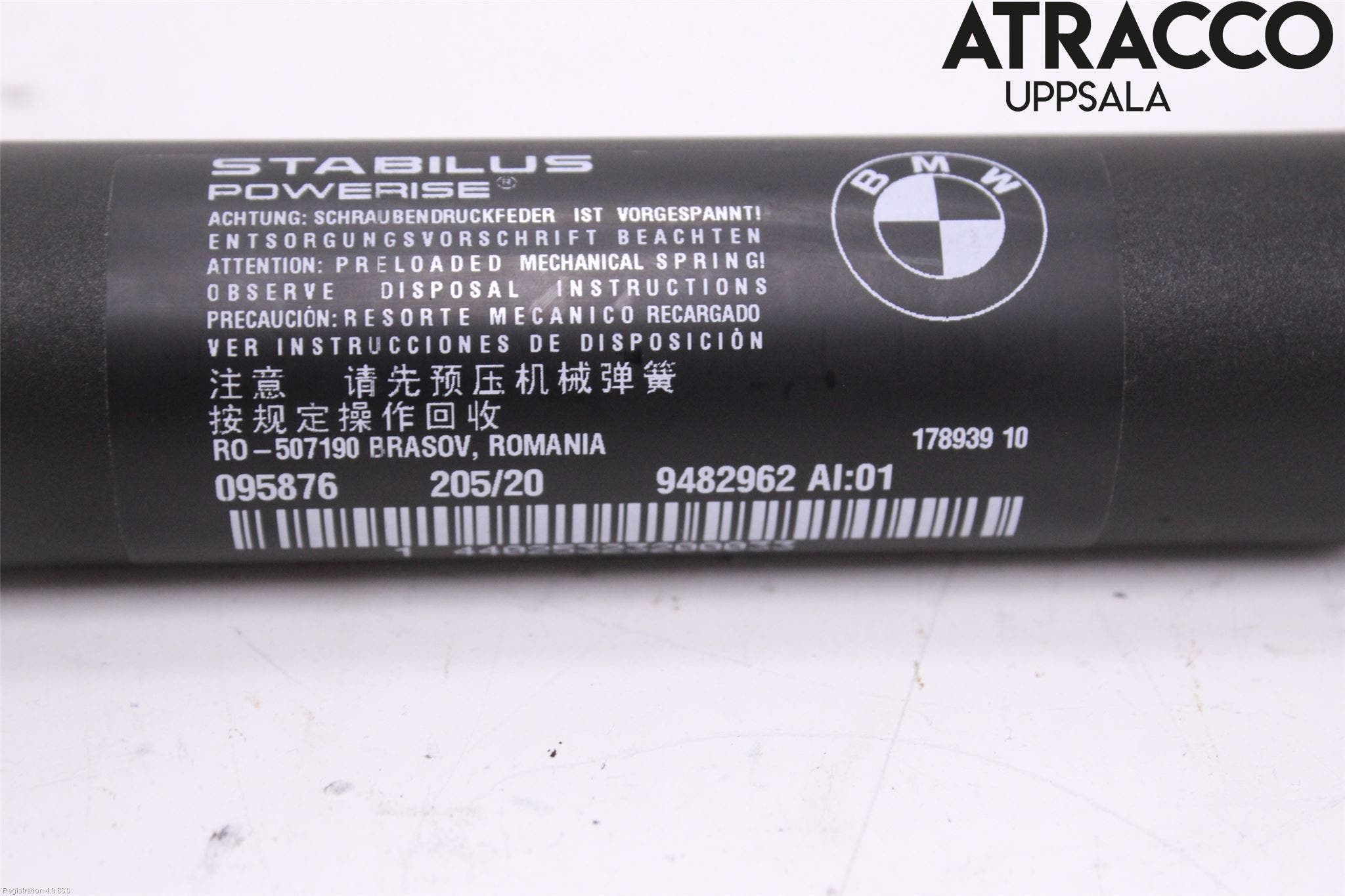 BMW X1 F48 15-22 Gasfjäder Baklucka