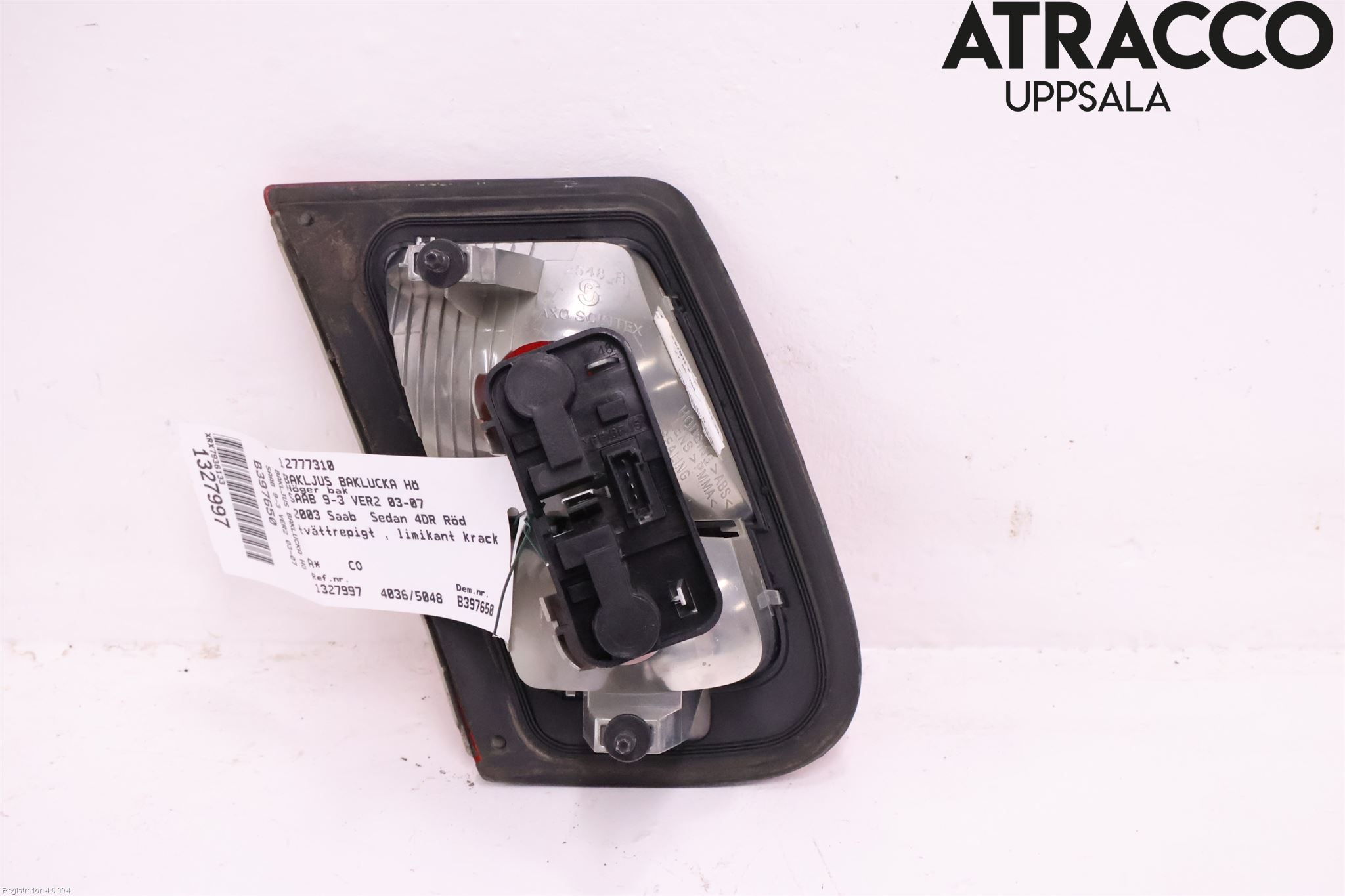 Saab 9-3 VER 2 Bakljus Lucka Hö