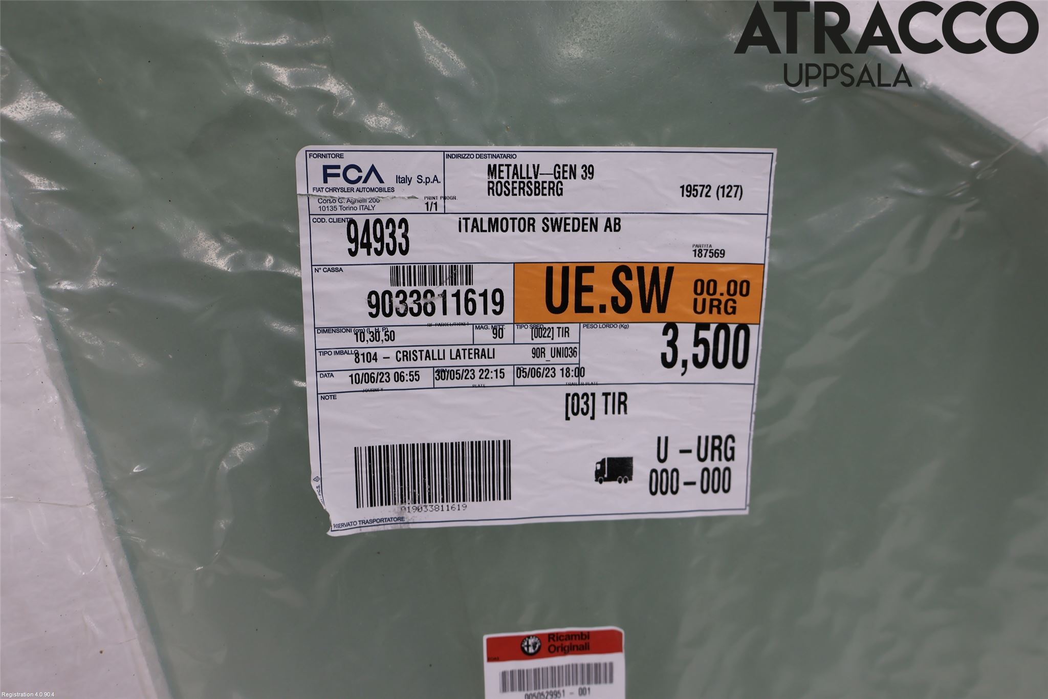 Alfa GIULIETTA Dörruta Fram Höger