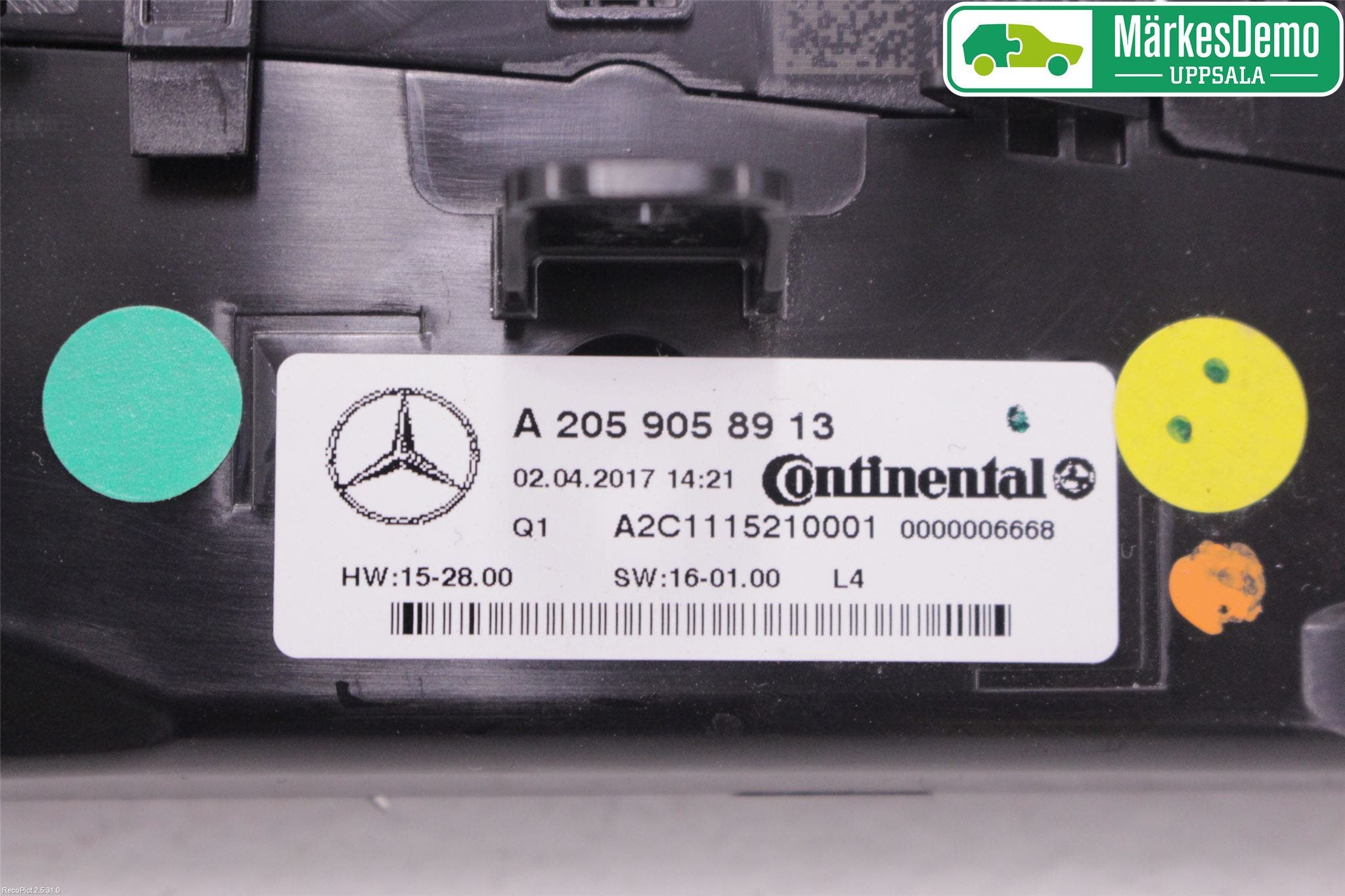 MB GLC-KLASS (X253/C253) 15-22 Ac Styrenhet Ac Manöveren