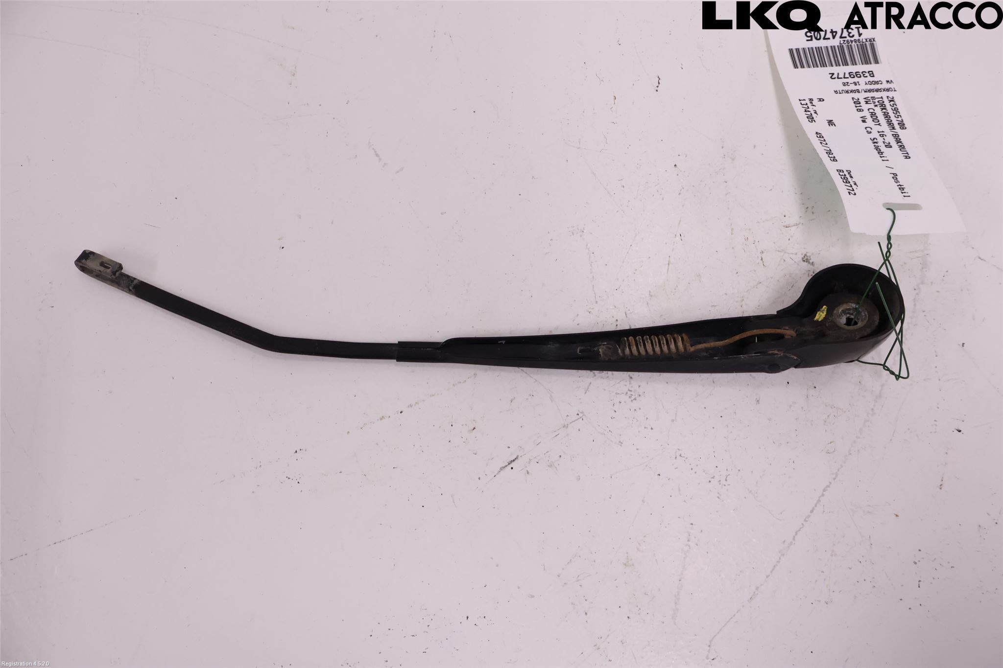 Volkswagen VW CADDY 16-20 Torkararm-Bakruta