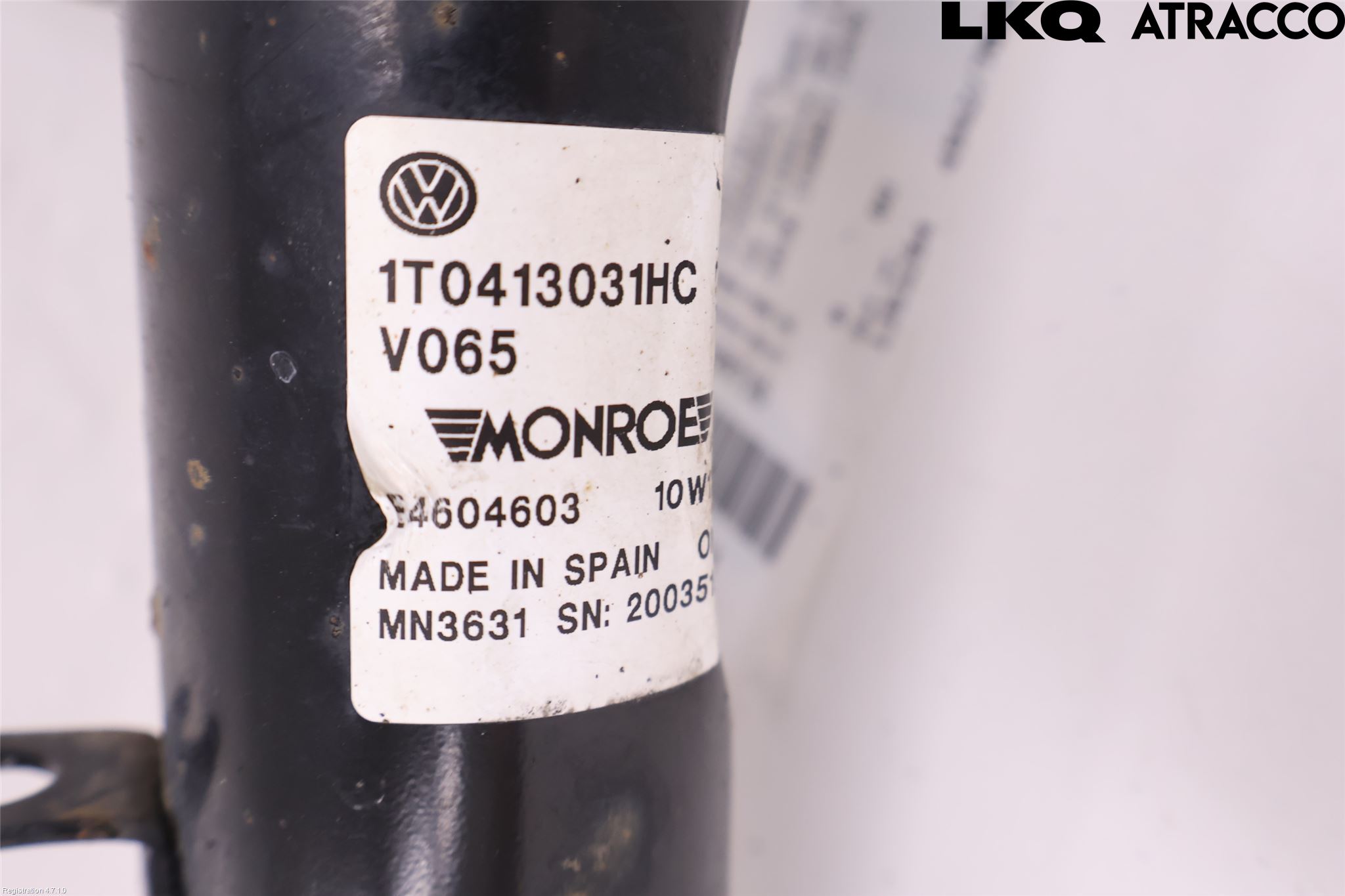 Volkswagen VW SCIROCCO 09-17 Fjäderben Fram Vänster