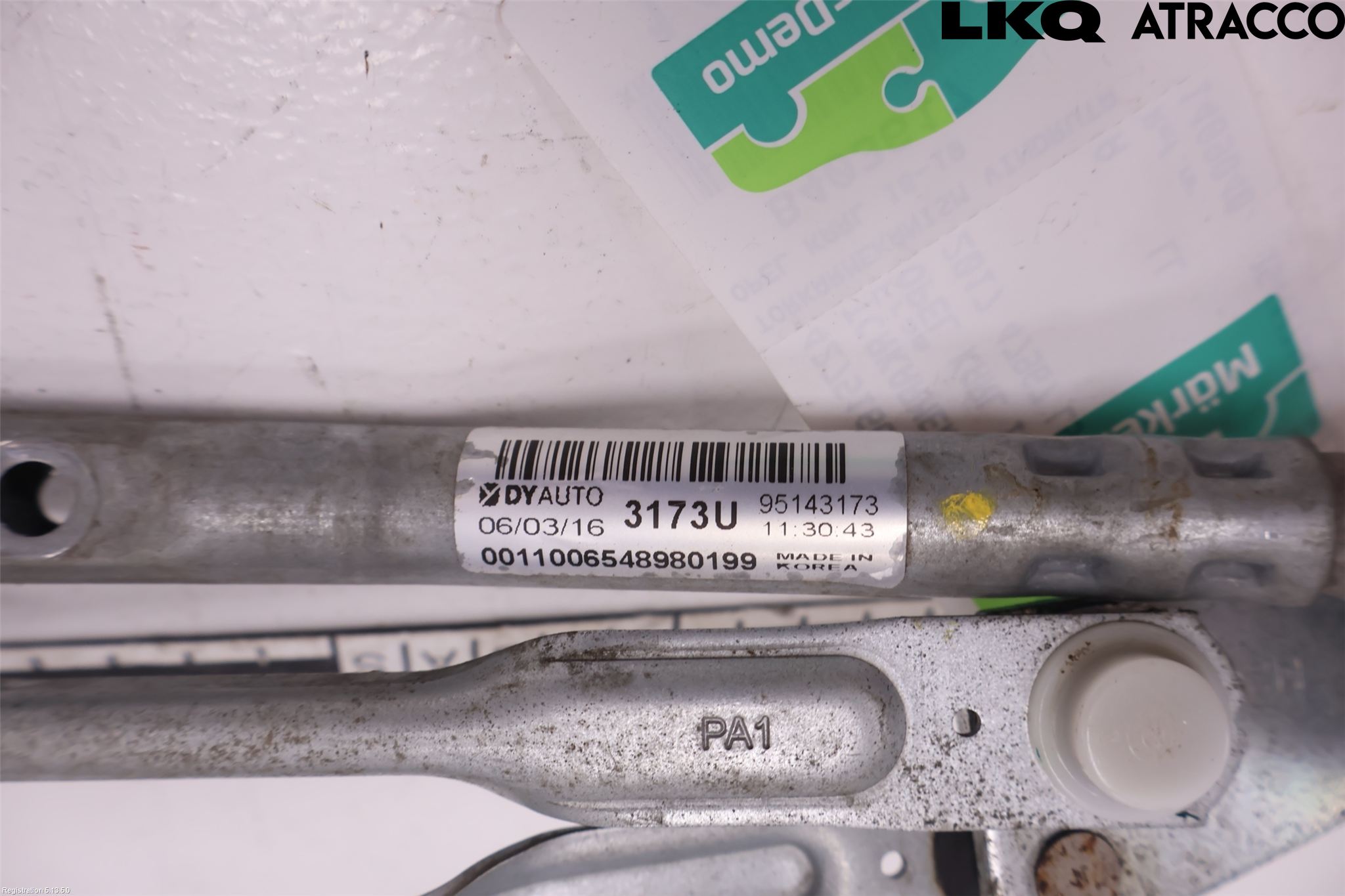Opel KARL 16-19 Torkarmekanism Vindruta