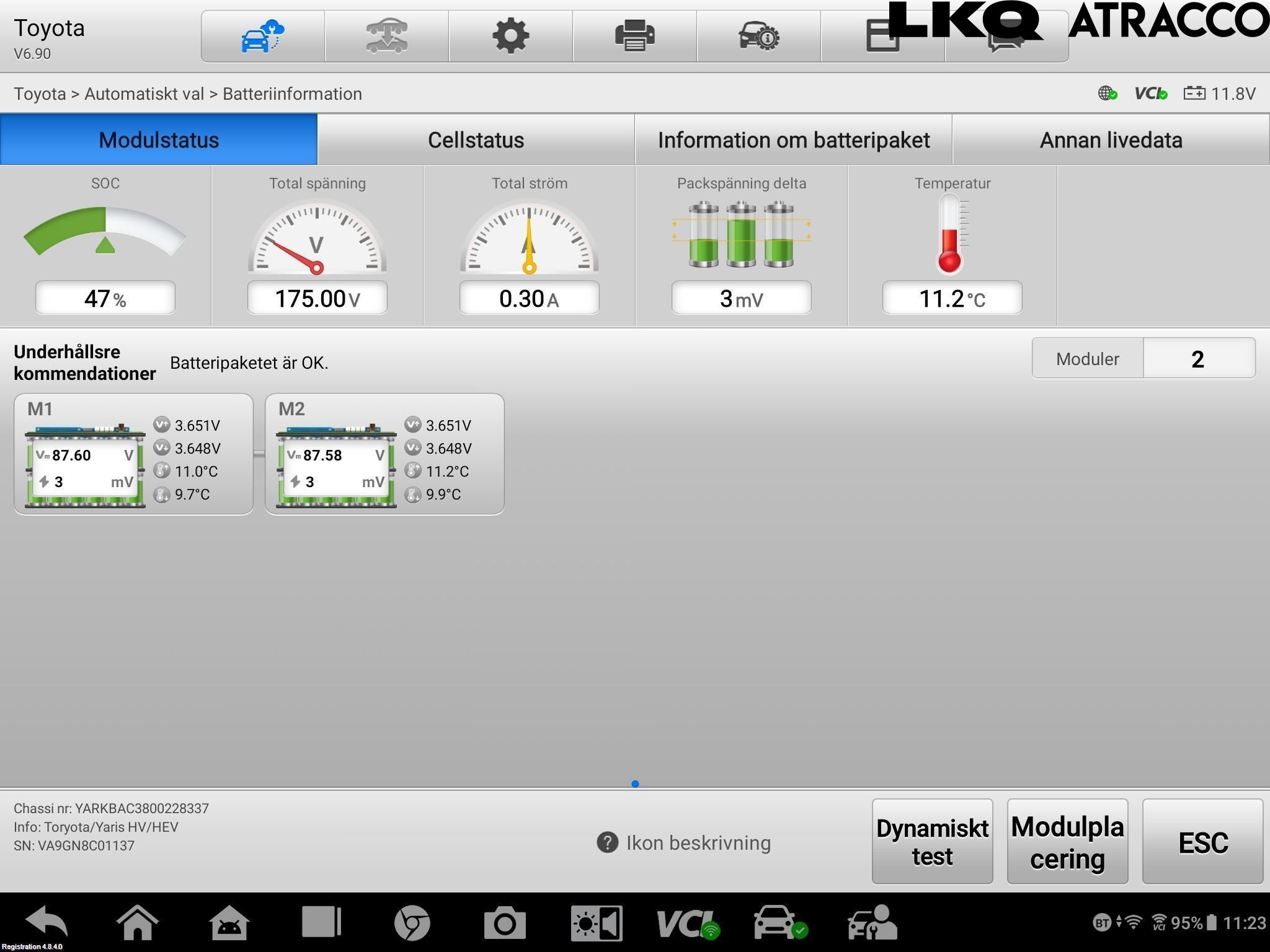Toyota YARIS XP21 20- Batteri Högspänning