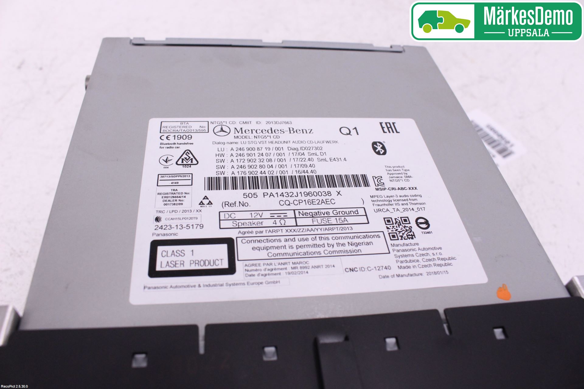 Mercedes-Benz MB B-KLASS (W246/W242) 12-19 Multifunktionsdisplay