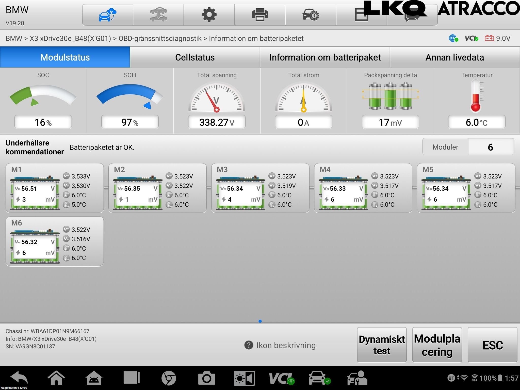 BMW X3 G01 18- Batteri Högspänning
