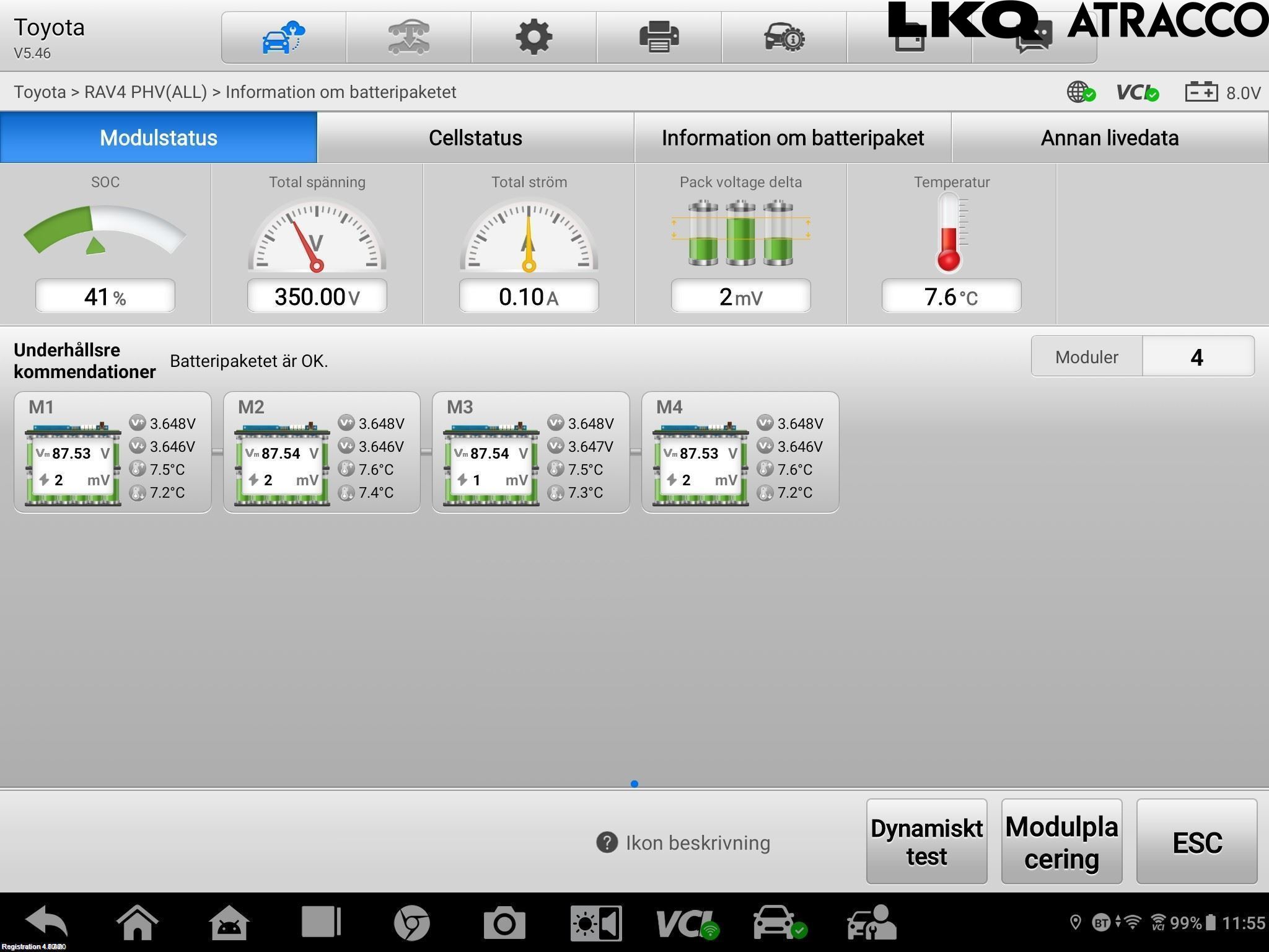 Toyota RAV4 19- Batteri Högspänning