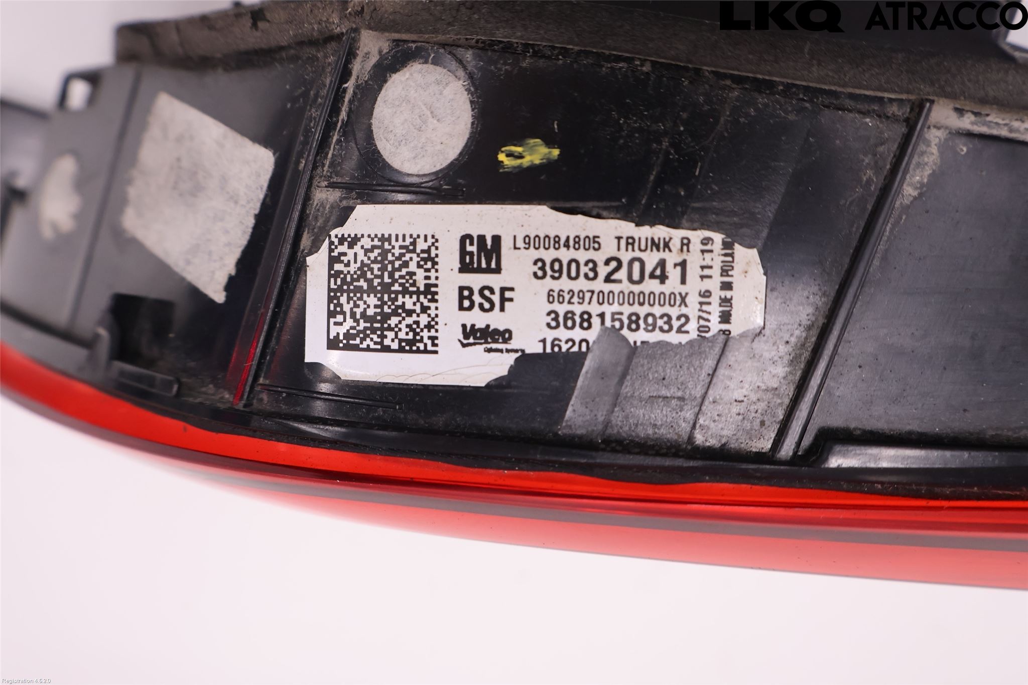 Opel ASTRA K 16-22 Bakljus Lucka Hö