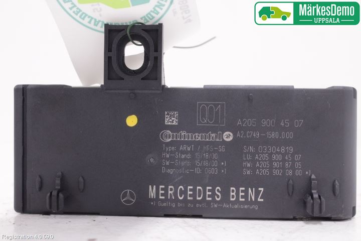 Mercedes-Benz MB GLC-KLASS (X253/C253) 15-22 Styrenhet Baklucka