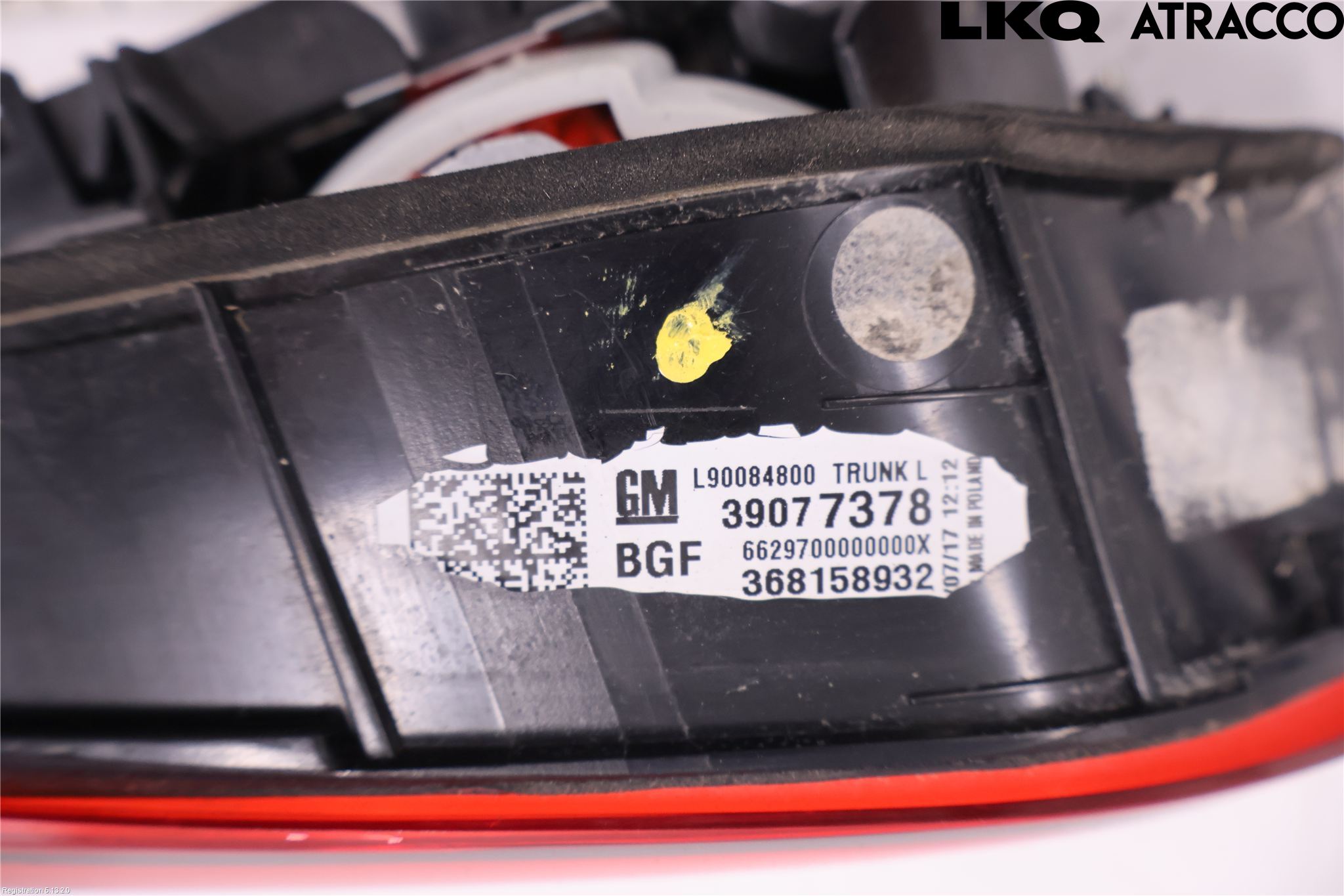 Opel ASTRA K 16-22 Bakljus Lucka Vä