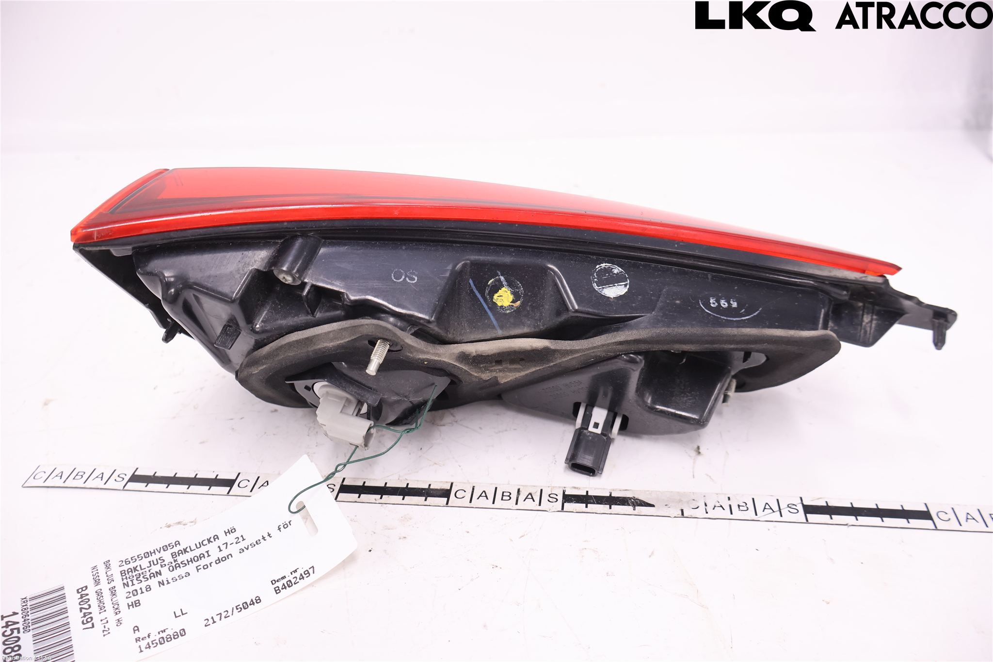 Nissan QASHQAI 17-21 Bakljus Lucka Hö