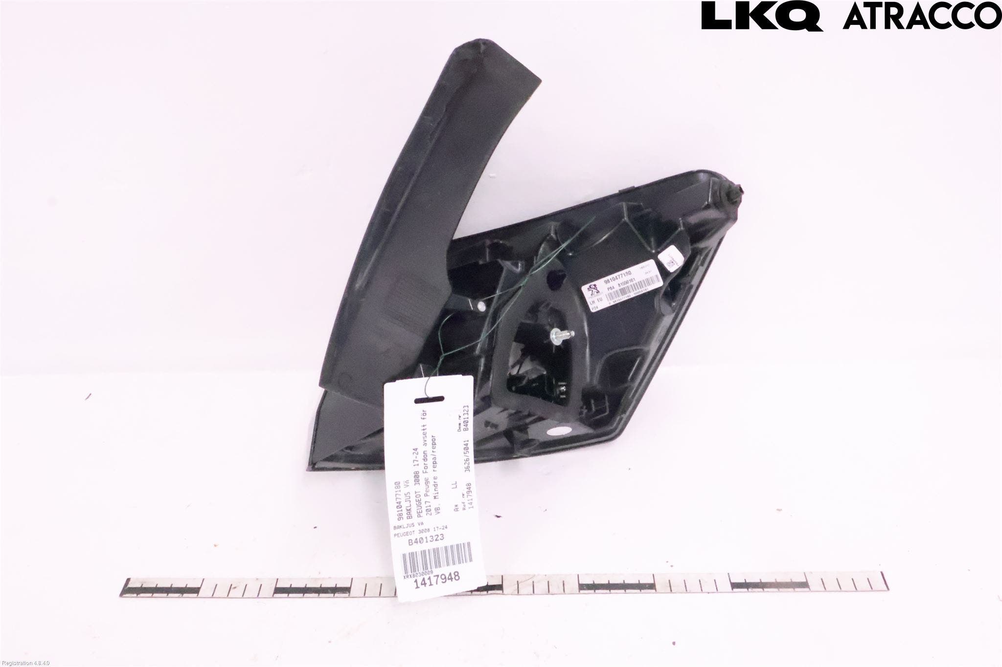 Peugeot 3008 17-24 Bakljus Vänster