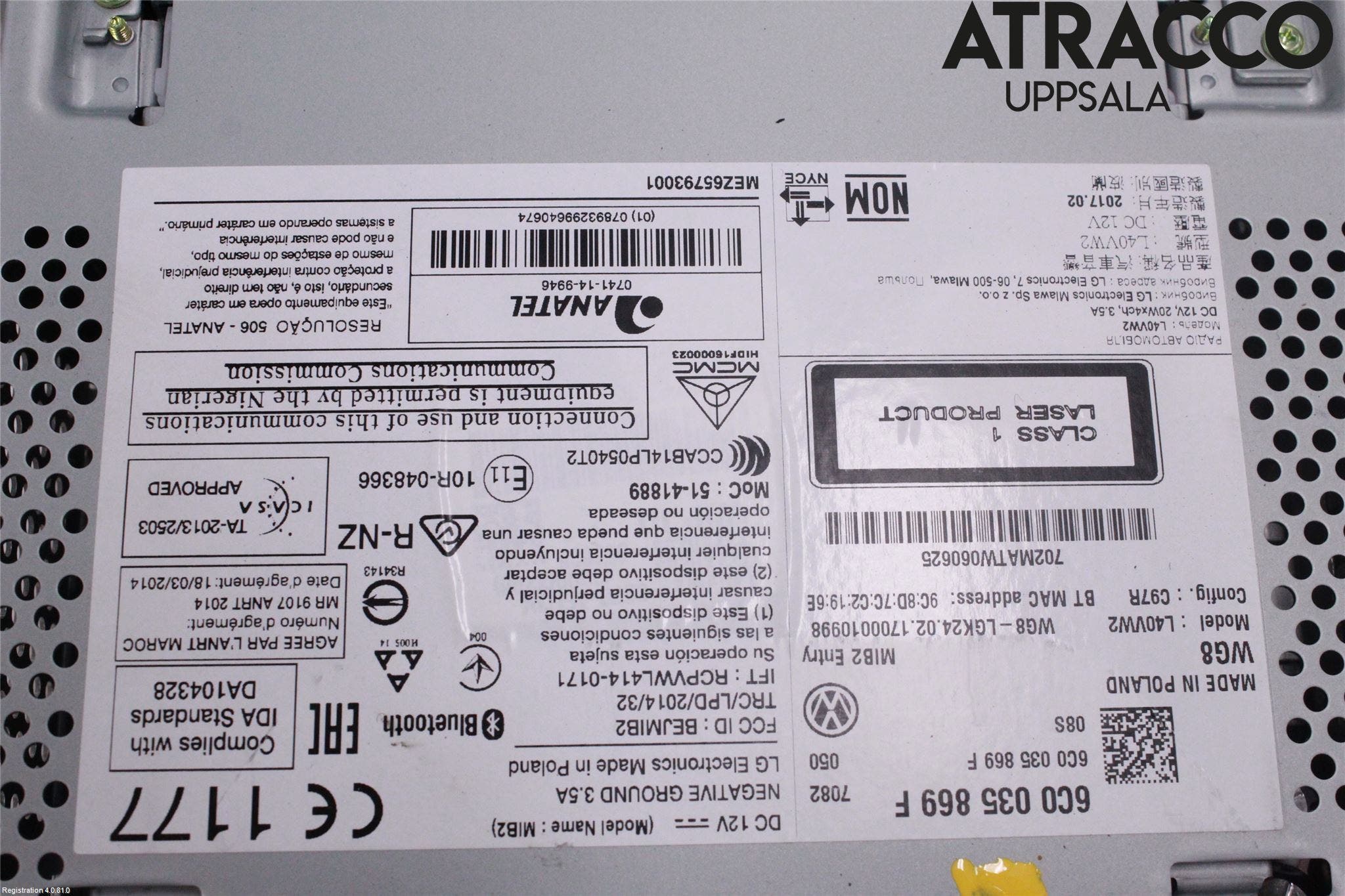 Volkswagen VW POLO 10-17 Cd Radio - Multimediapanel