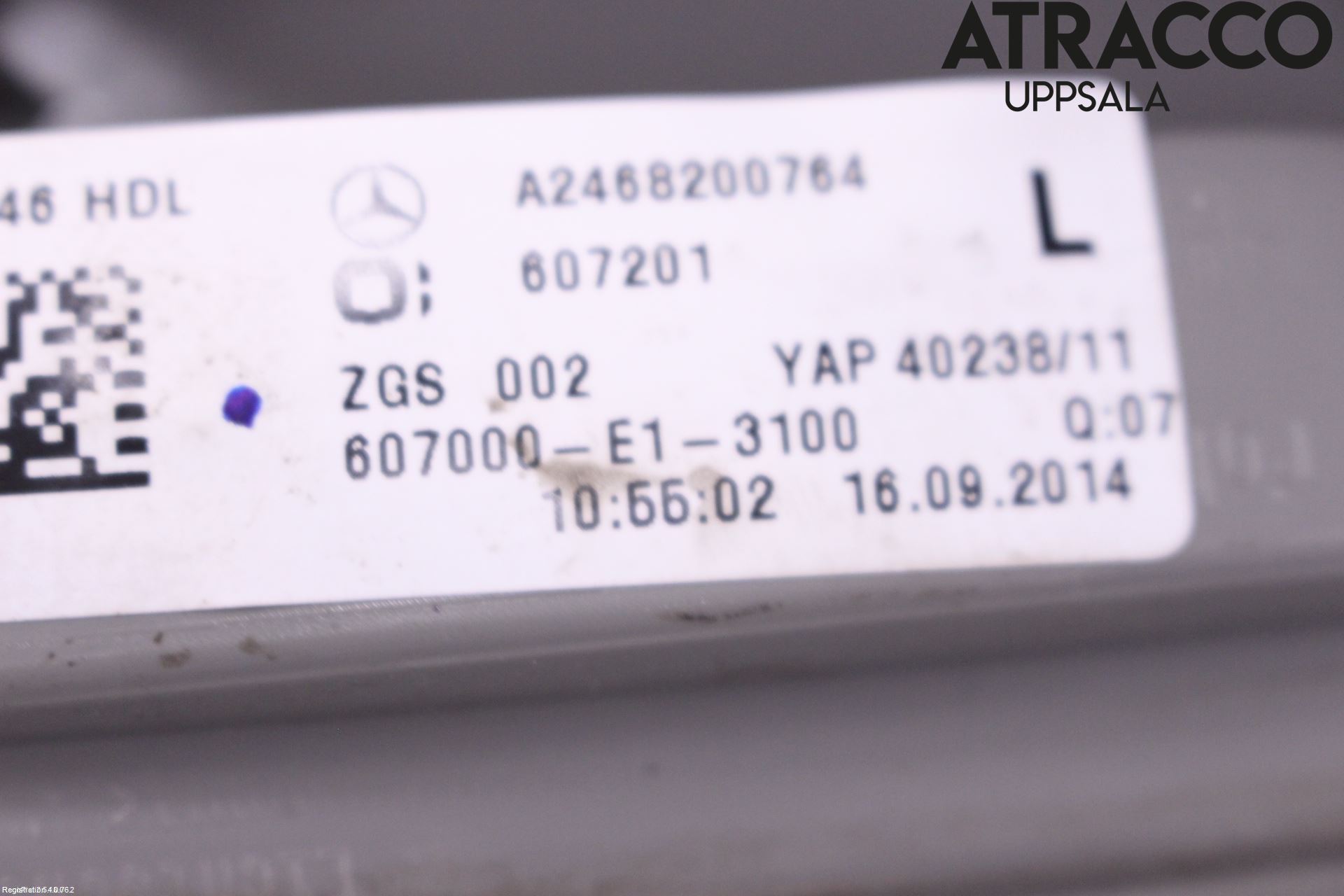 Mercedes-Benz MB B-KLASS (W246/W242) 12-19 Bakljus Lucka Vä