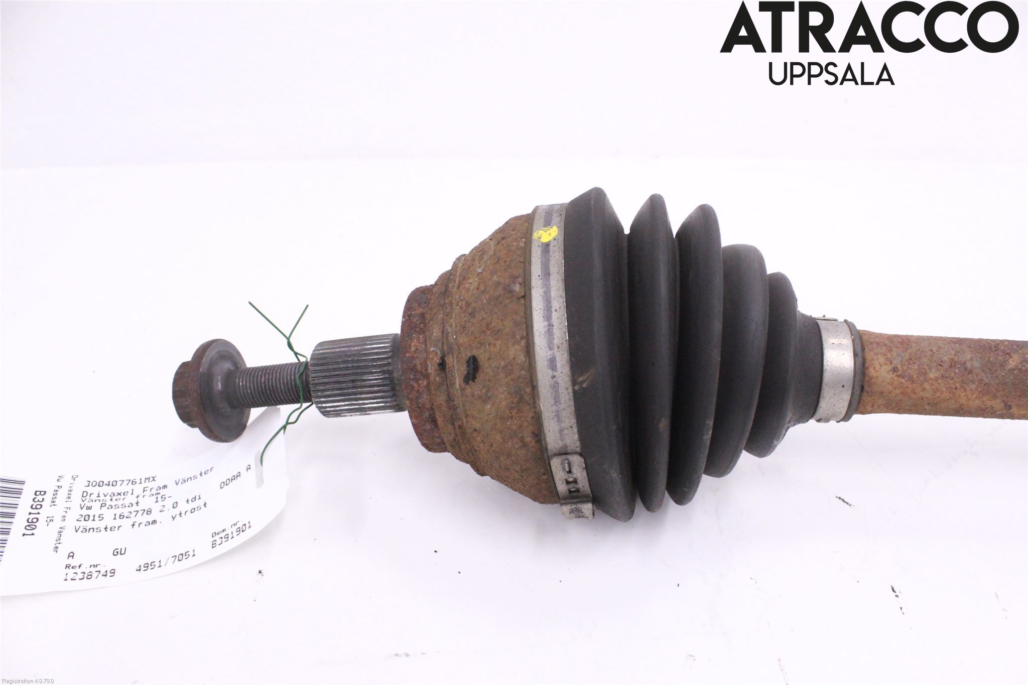 Volkswagen VW PASSAT 15-19 Drivaxel Fram Vänster