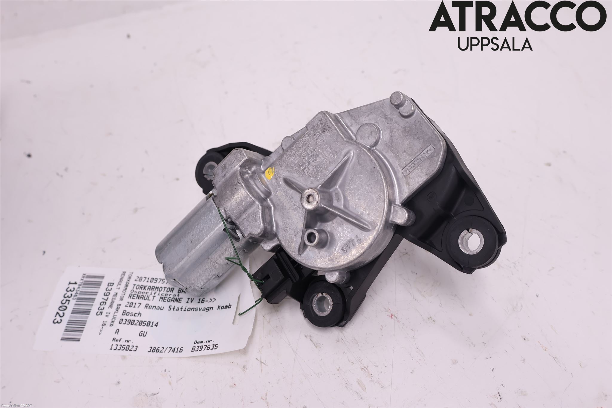 Renault MEGANE IV 16-23 Torkarmotor Baklucka