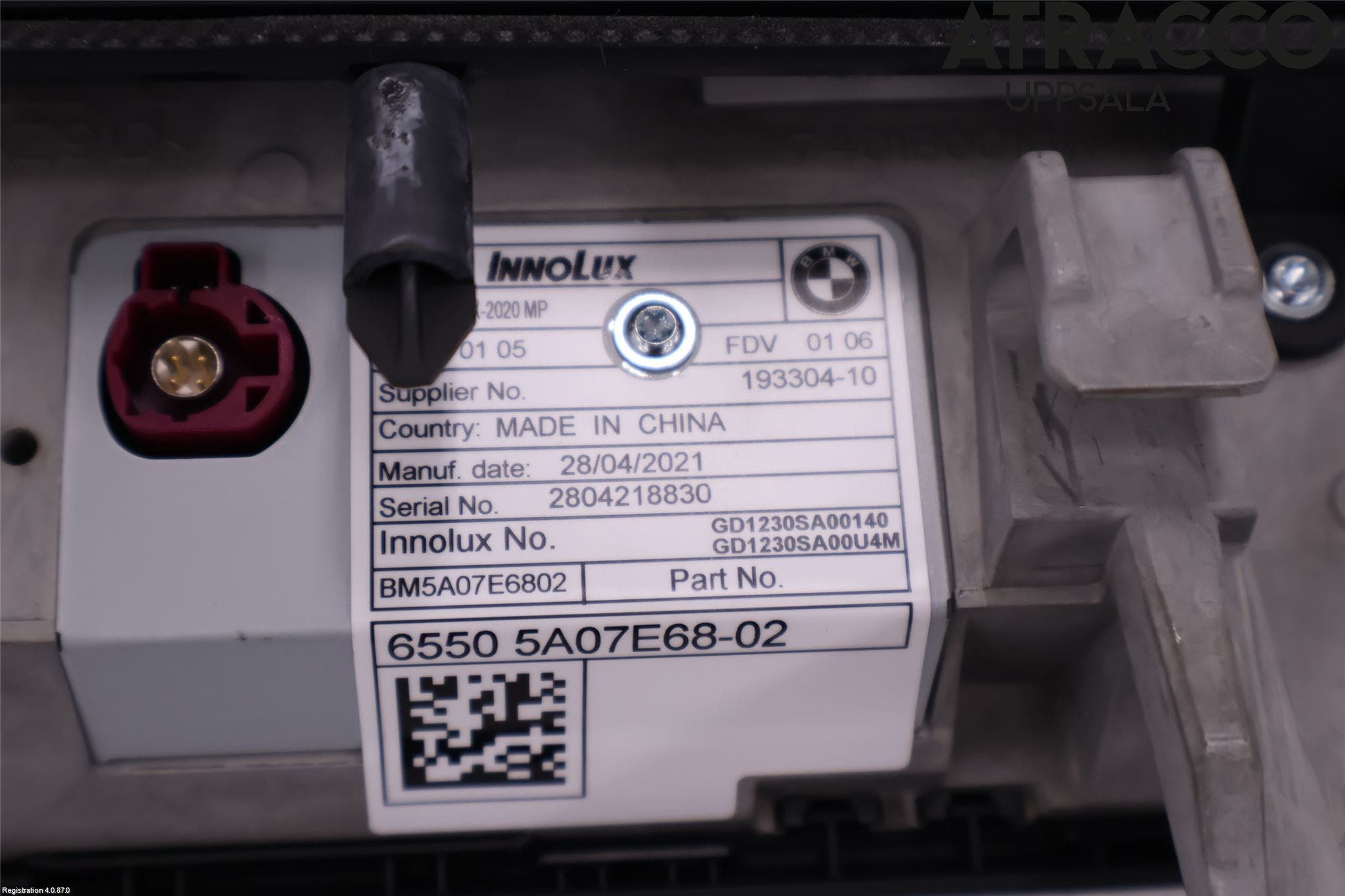 BMW 5 G30/G31/F90 17-23 Bildskärm