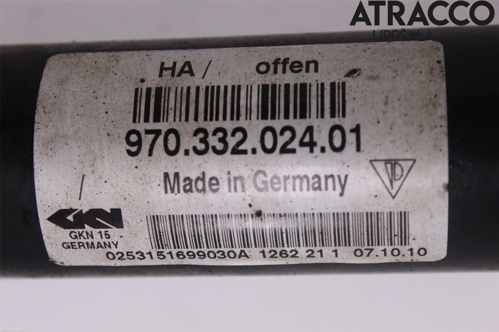 Porsche PANAMERA 09- Drivaxel Bak Vänster