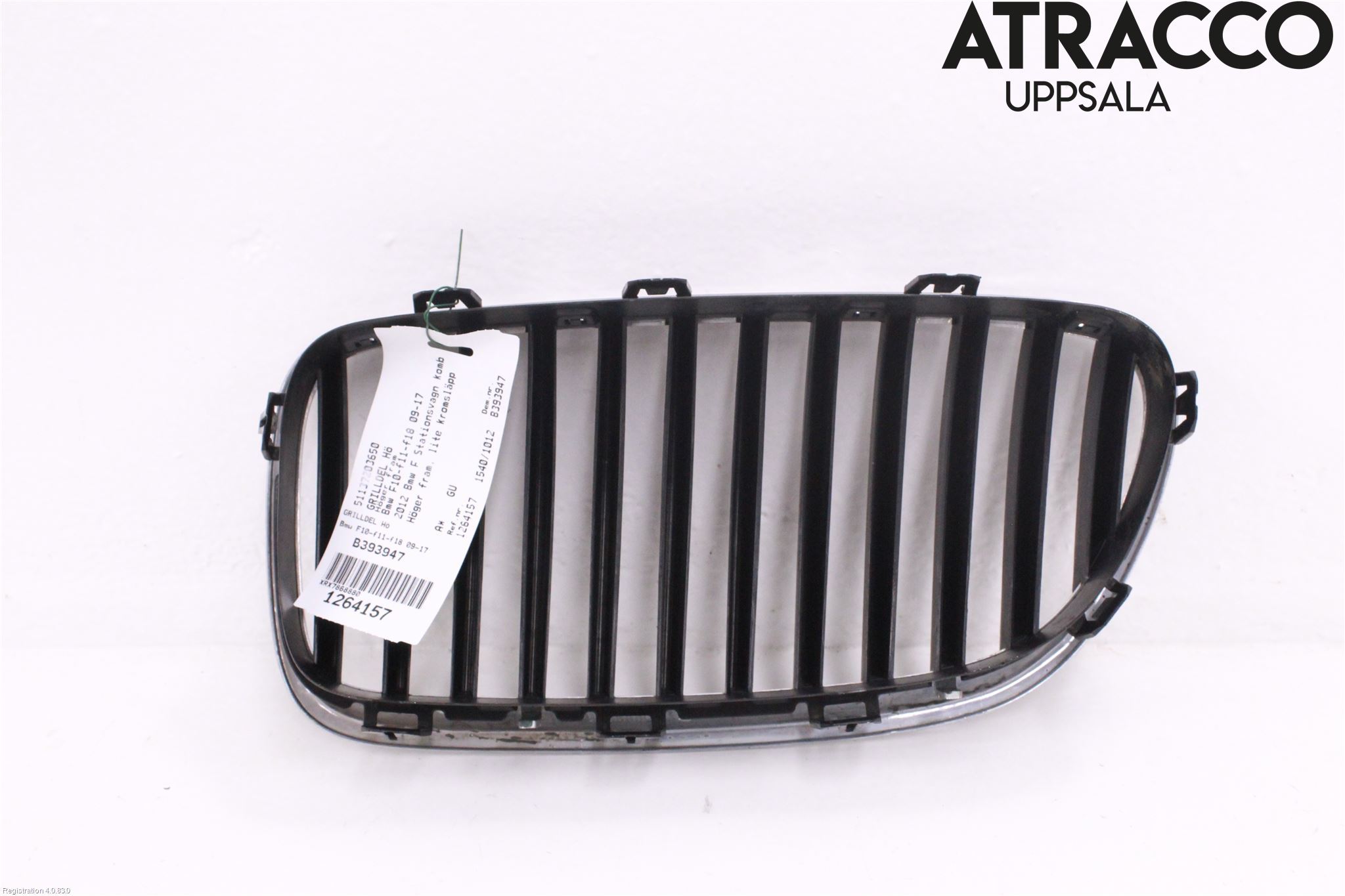 BMW 5 F10/F11/F18 09-17 Grilldel Höger