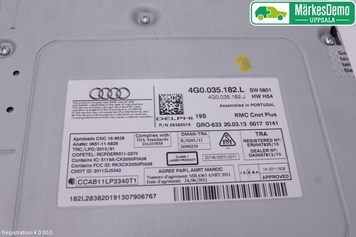 Audi A6/S6 4G 11-18 Cd Radio - Multimediapanel