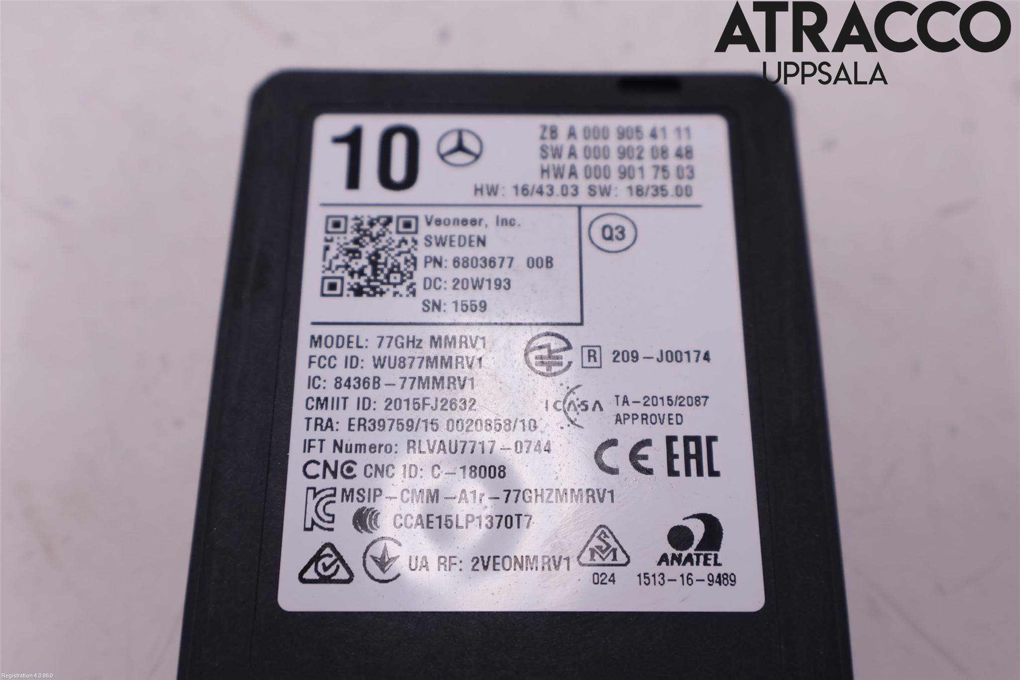 Mercedes-Benz MB A-KLASS (W177) 18- Sensor Aktivt Kollisionsskydd